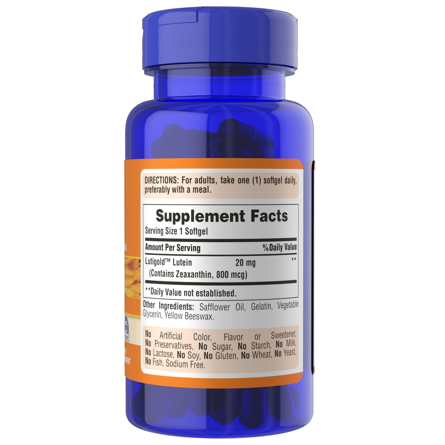 Puritan's Pride Premium Lutigold Lutein Carotenoid 40mg with Zeaxanthin for Men and Women, Dietary Supplement for Eye Health Support, 8 Month Supply, 120 Easy-to-Swallow Softgels Nirvana Guru