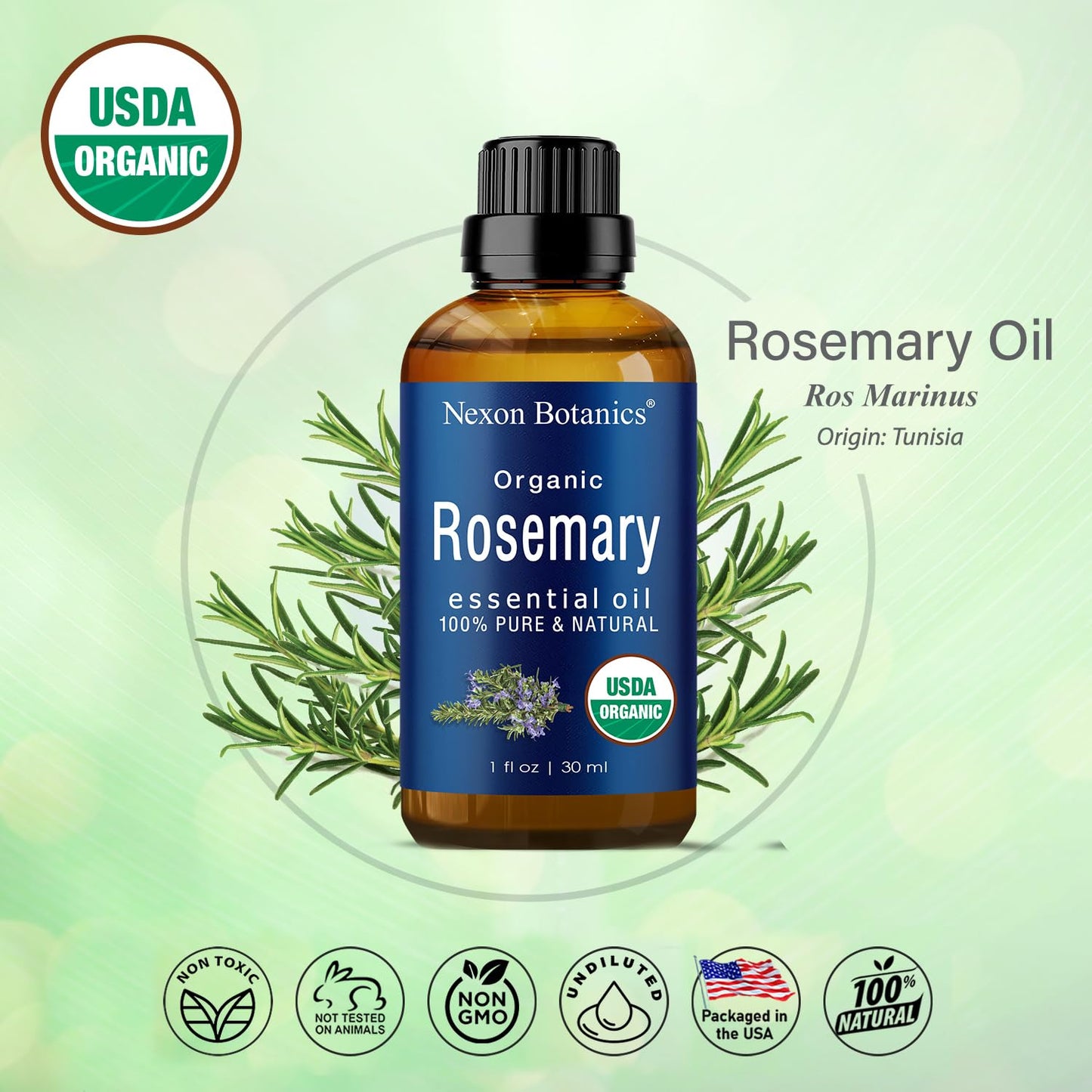 Organic Lavender Essential Oil 30 ml - Pure Natural Oils for Diffuser, Aromatherapy, Skin & Hair Care - Aceite De Lavanda Orgánico - Nexon Botanics - Nirvana Guru