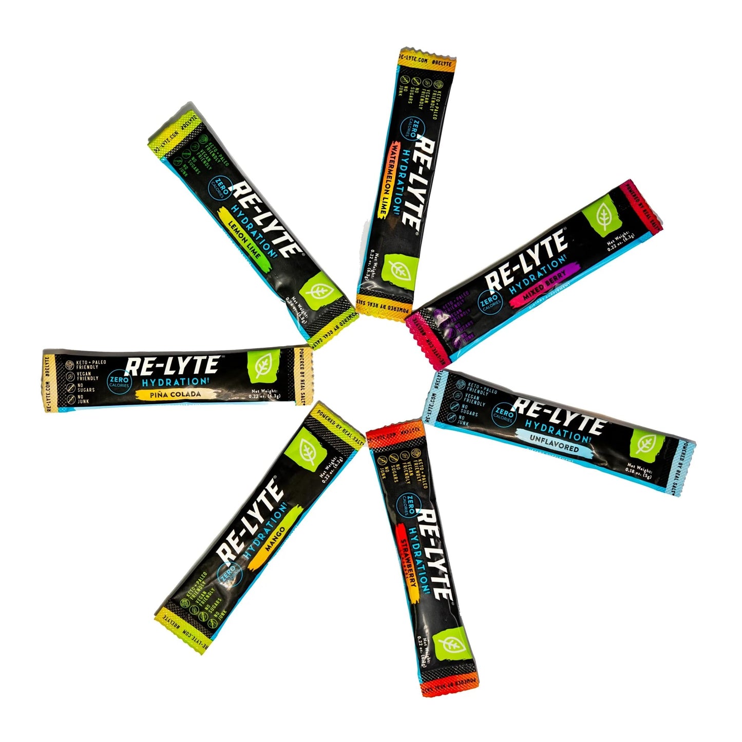 REDMOND Re-Lyte Hydration Electrolyte Powder Mix, Variety Pack, 30 Stick Packs Nirvana Guru