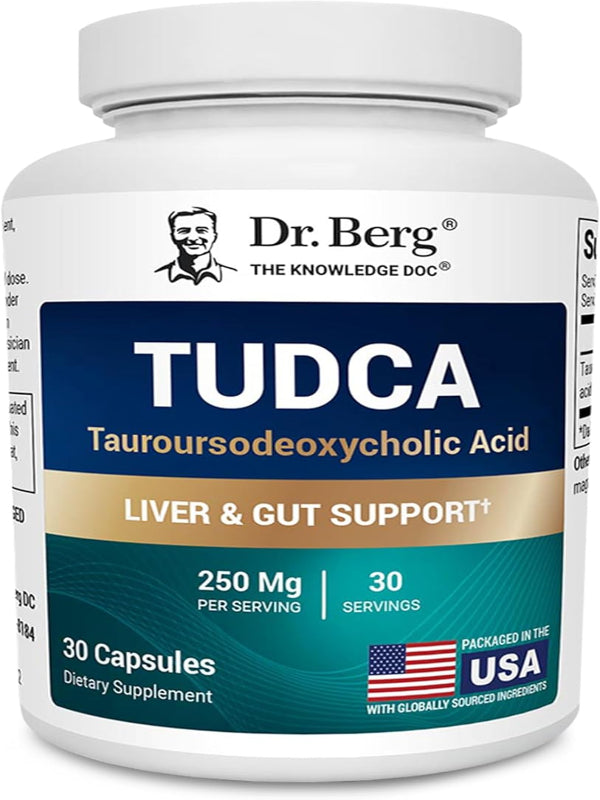 Dr. Berg TUDCA Supplement (Tauroursodeoxycholic Acid) - Powerful Formula for Liver Health, Bile Flow, Gallbladder Support, and Digestive Health* - 30 Capsules Nirvana Guru