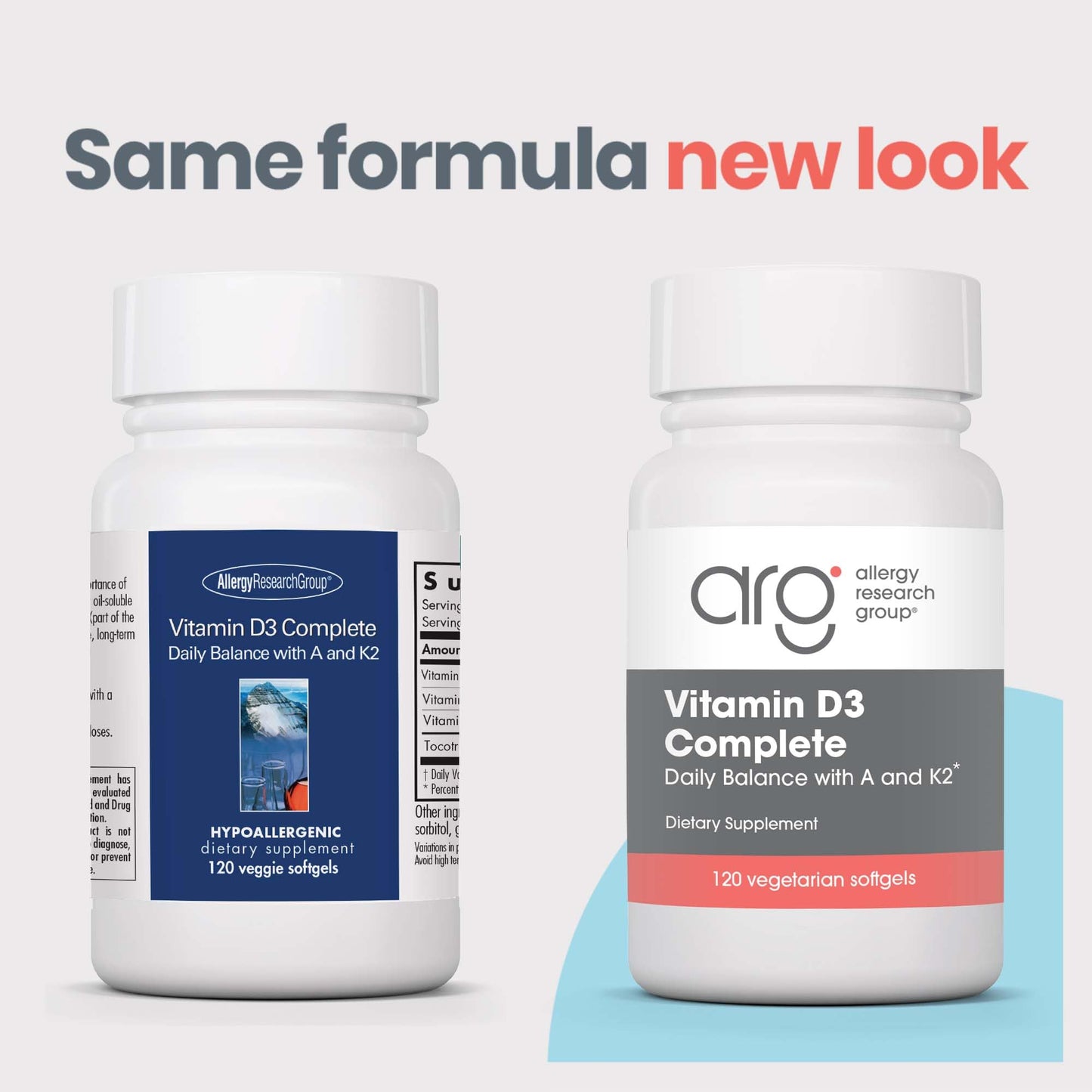 Allergy Research Group Vitamin D3 Complete - Vitamin D3 and K2 Supplement, Daily Balance, with Vitamin A, DeltaGold Tocotrienols, High Potency, Veggie Softgels - 60 Count Nirvana Guru