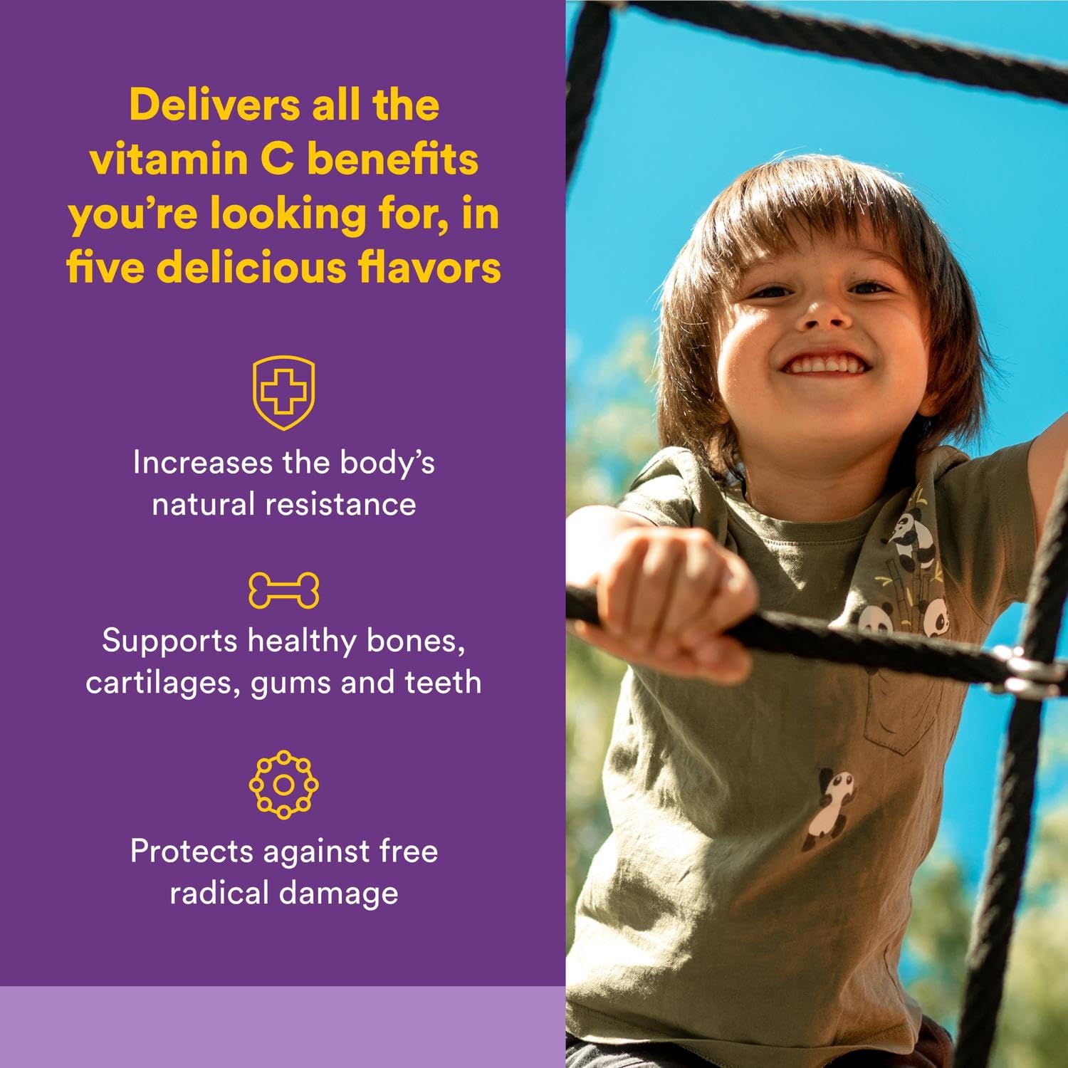 Natural Factors, Kids Chewable Vitamin C 500 mg, Supports Immune Health, Bones, Teeth and Gums, Tangy Orange, 180 Count (Pack of 1) - Nirvana Guru