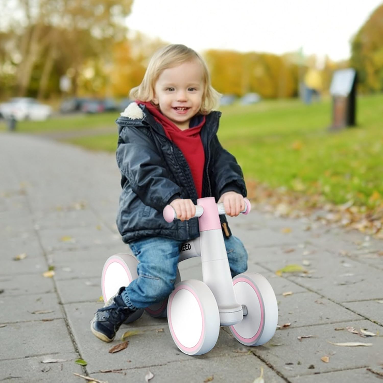 SEREED Baby Balance Bike for 1 Year Old Boys Girls 12-24 Month Toddler Balance Bike, 4 Wheels Toddler First Bike, First Birthday Gifts Nirvana Guru