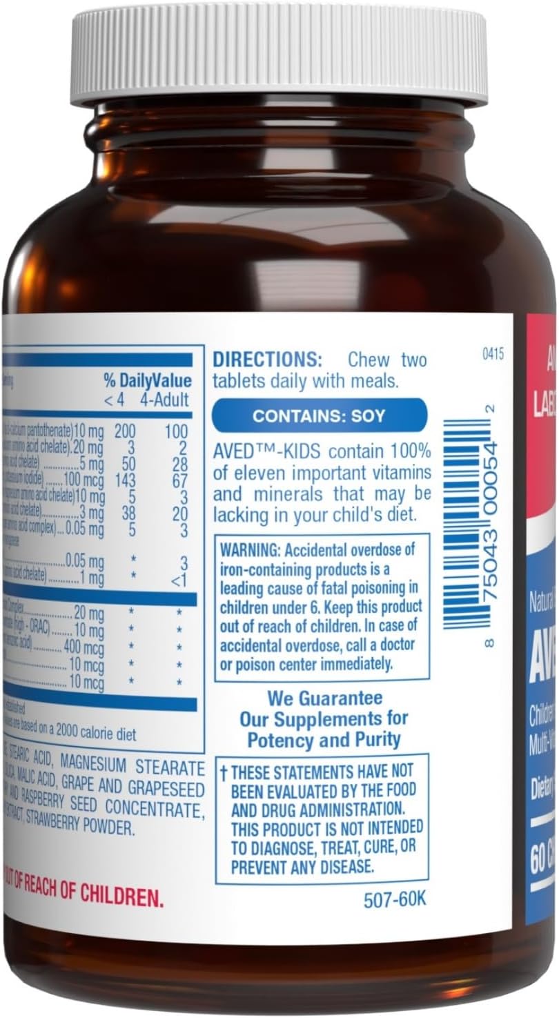 25-in-1 Kids Chewable Multivitamin - Clinically Formulated Kids Multivitamin with Iron Magnesium Vitamins A B Complex C D E Antioxidant Rich Fruit Extracts & More - Made in The USA - 1 Month Supply Nirvana Guru