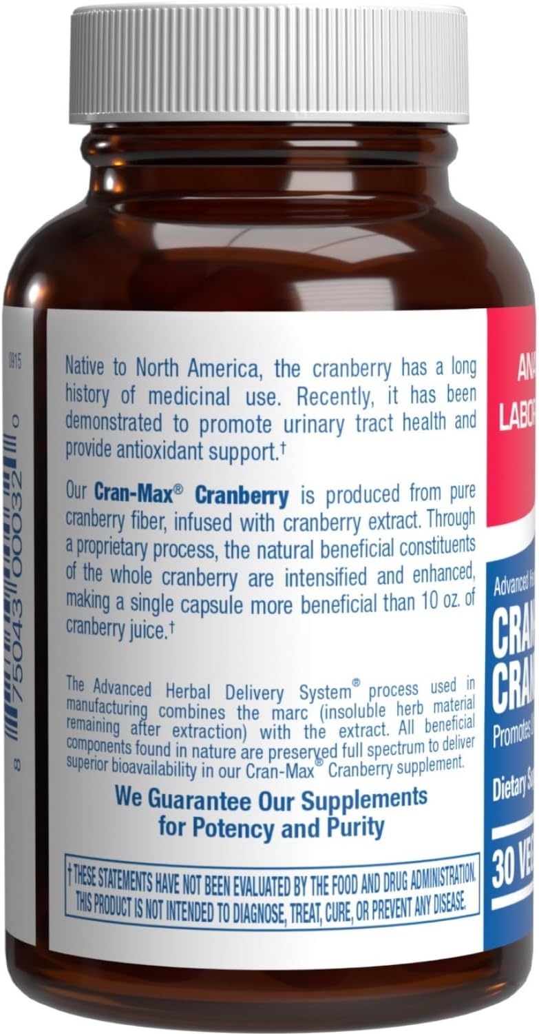 Cranberry Pills for Women Urinary Tract Health - Clinical Strength Cran-Max® Cranberry Extract Capsules to Support Bladder Cleansing and Urinary Tract Health for Women - Super Potent Vegan & Non-GMO Nirvana Guru