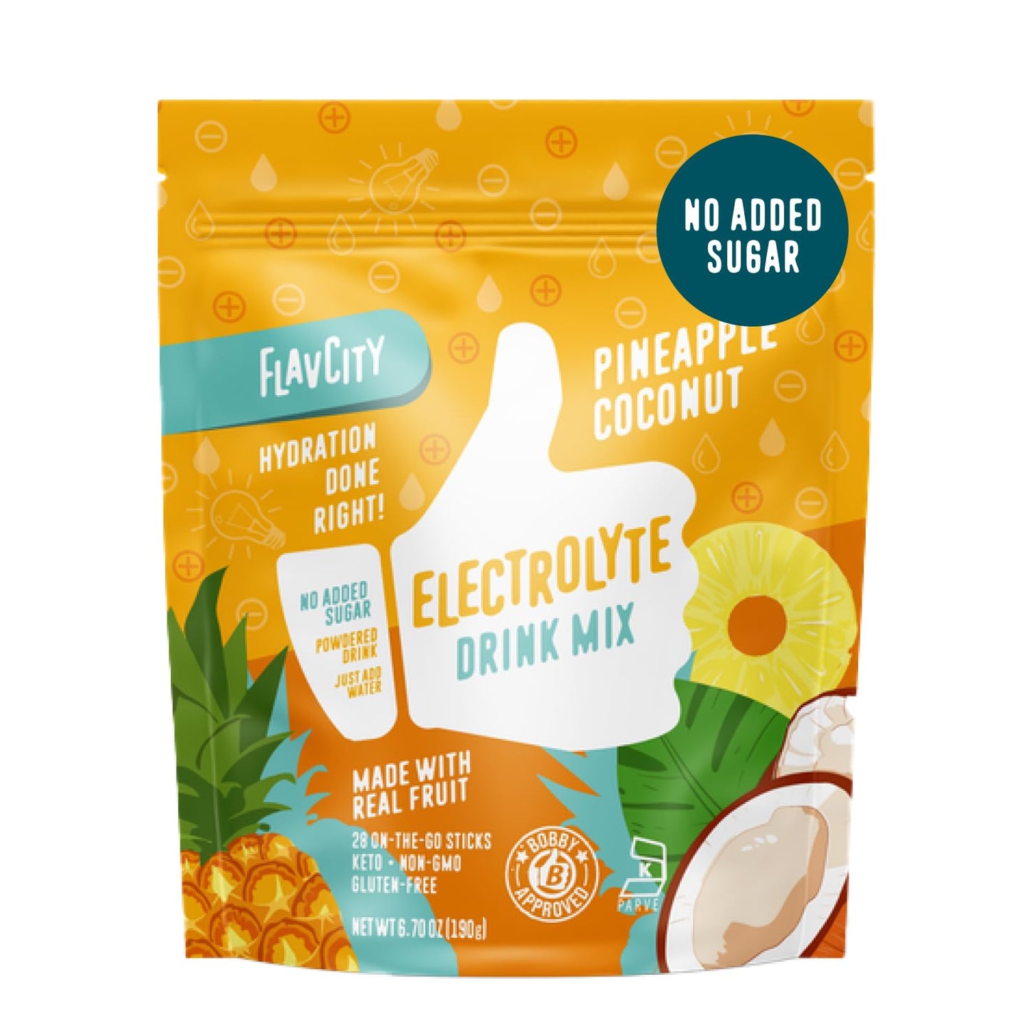 FlavCity Electrolytes Powder Packets - 28 Hydration Packets, Variety Pack - No Added Sugar - Hydration Powder with Real Fruit & Unrefined Sea Salt - Keto & Gluten-Free (28 Stick Packs) Nirvana Guru