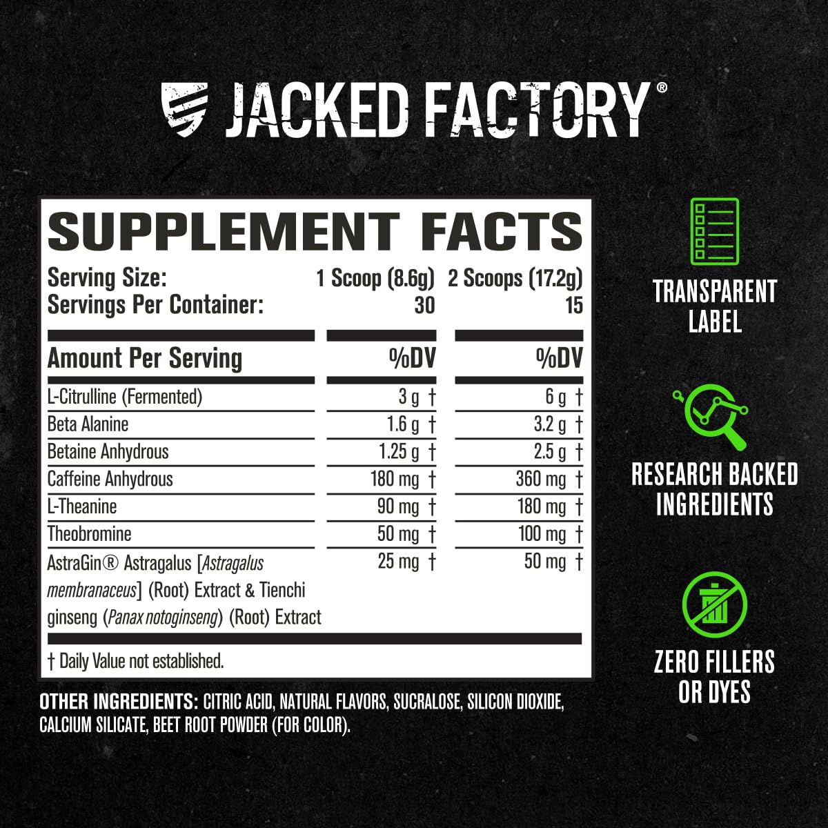 Jacked Factory NITROSURGE Pre Workout Supplement - Energy Booster, Instant Strength Gains, Clear Focus & Intense Pumps - NO Booster & Powerful Preworkout Energy Powder - 30 Servings, Blue Raspberry