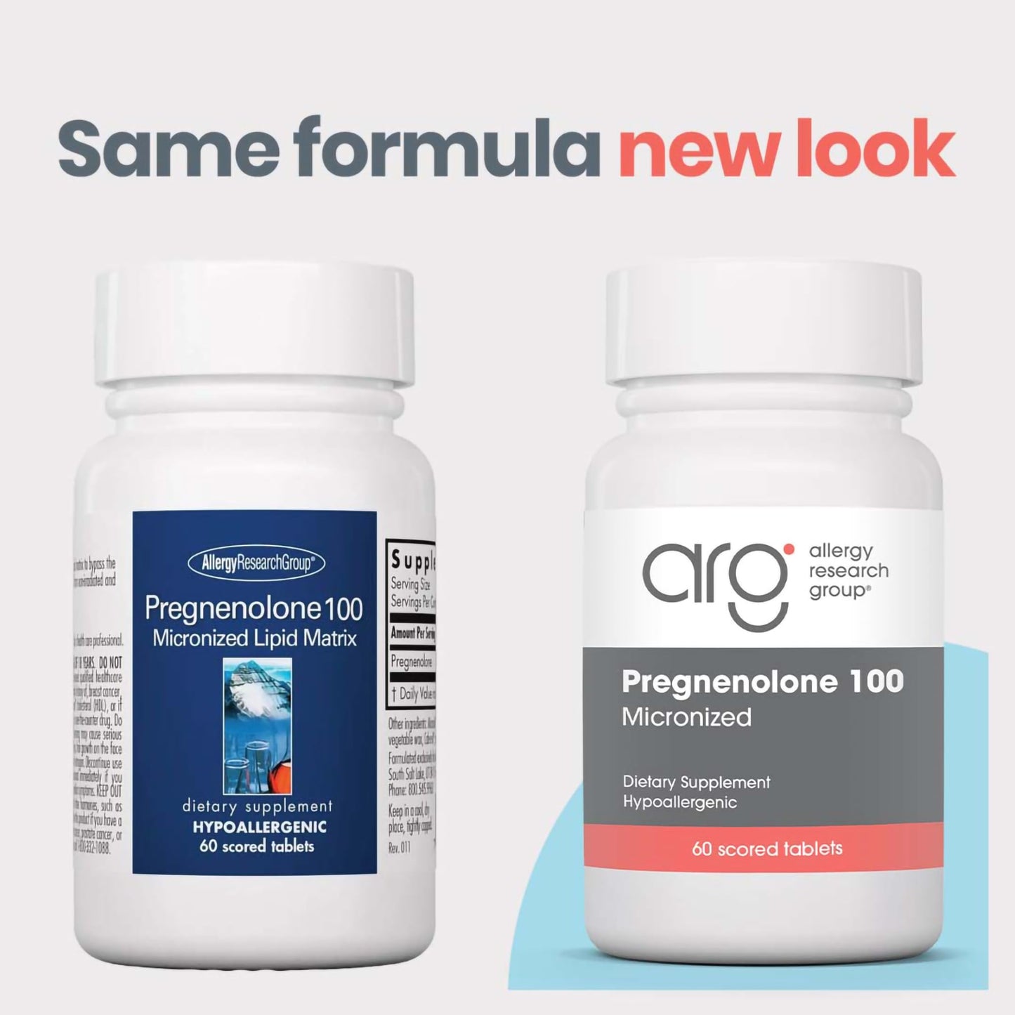 Allergy Research Group Pregnenolone Supplement - Progesterone Supplements 50mg, Hormone & Stress Support, Made from Non-GMO Wild Yam, Micronized Lipid Matrix, Plant-Sourced, Scored Tablets - 60 Count Nirvana Guru