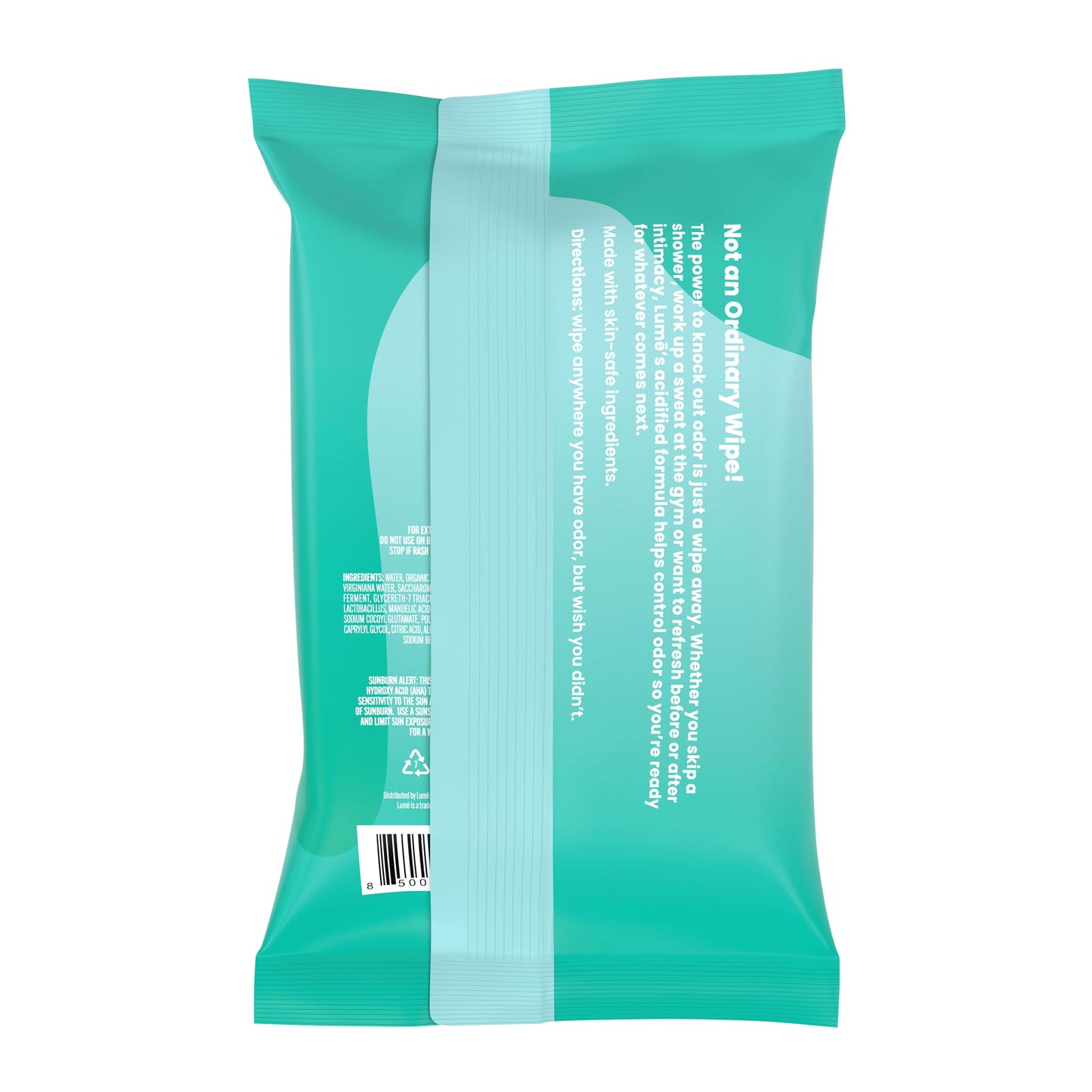 Lume Acidified Deodorant Wipes - 24 Hour Odor Control - Aluminum Free, Baking Soda Free, Skin Loving - 15 Count (Pack of 3) (Cool Cucumber) Nirvana Guru