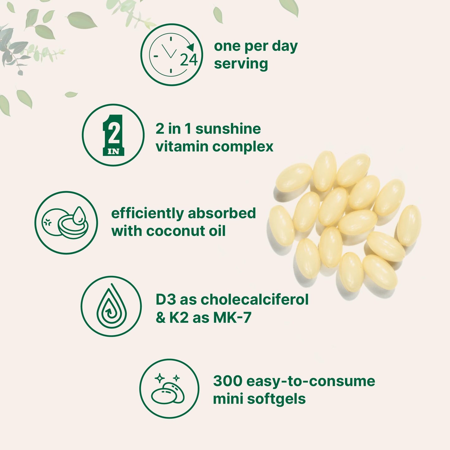 Micro Ingredients Vitamin D3 10,000 IU + K2 MK-7 200 mcg, 300 Softgels | Virgin Coconut Oil | 2-in-1 Bone, Immune & Heart Support | Easy to Swallow, Non-GMO