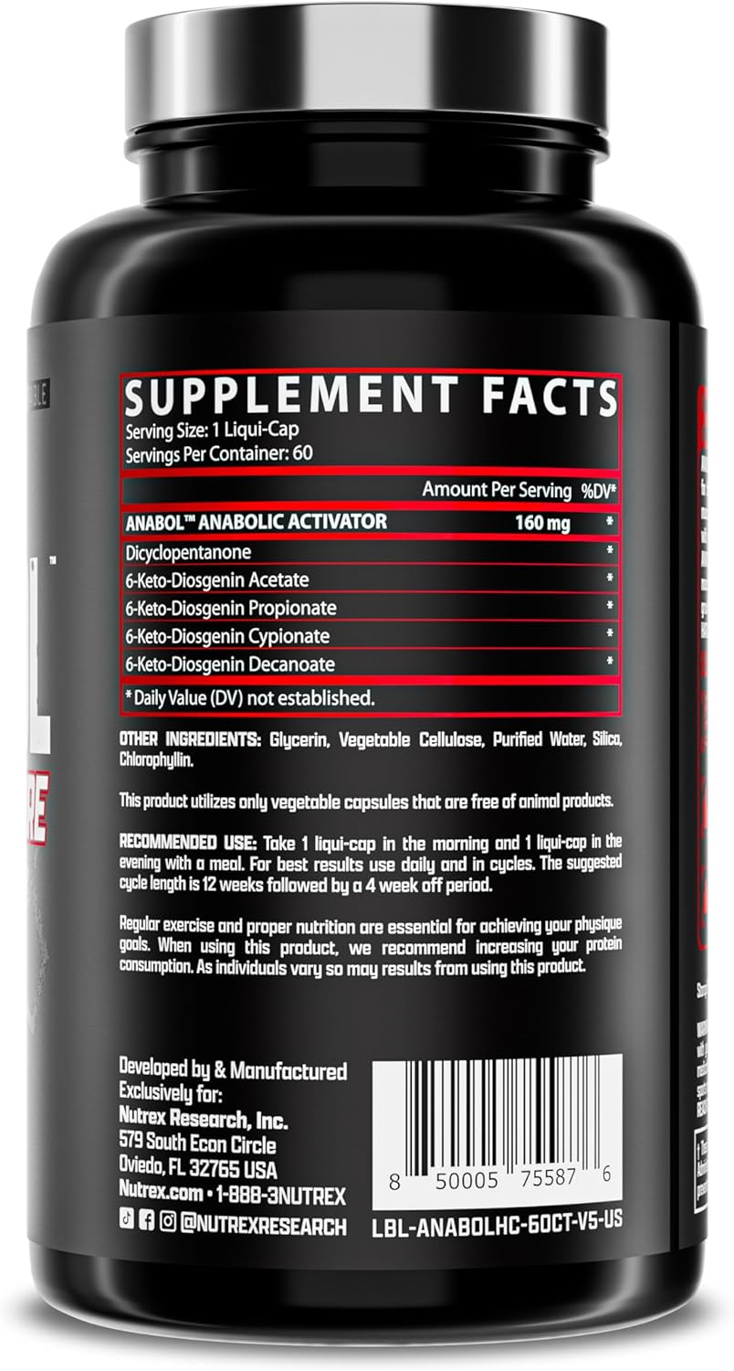 Nutrex Research Anabol Hardcore & Vitadapt Complete Sports Multivitamin with KSM-66 Ashwagandha Nirvana Guru