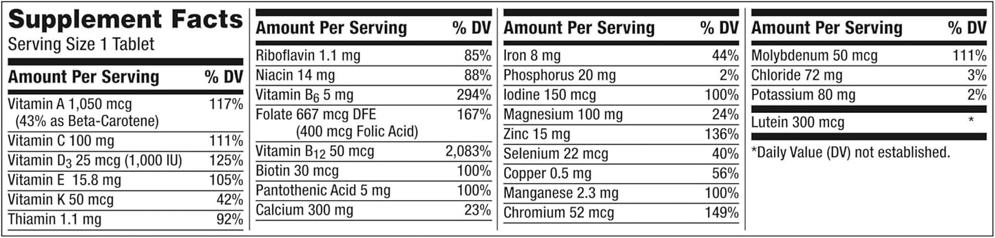 Centrum Silver Women's Multivitamin for Women 50 Plus, Multivitamin/Multimineral Supplement with Vitamin D3, B Vitamins, Non-GMO Ingredients, Supports Memory and Cognition in Older Adults - 200 Ct