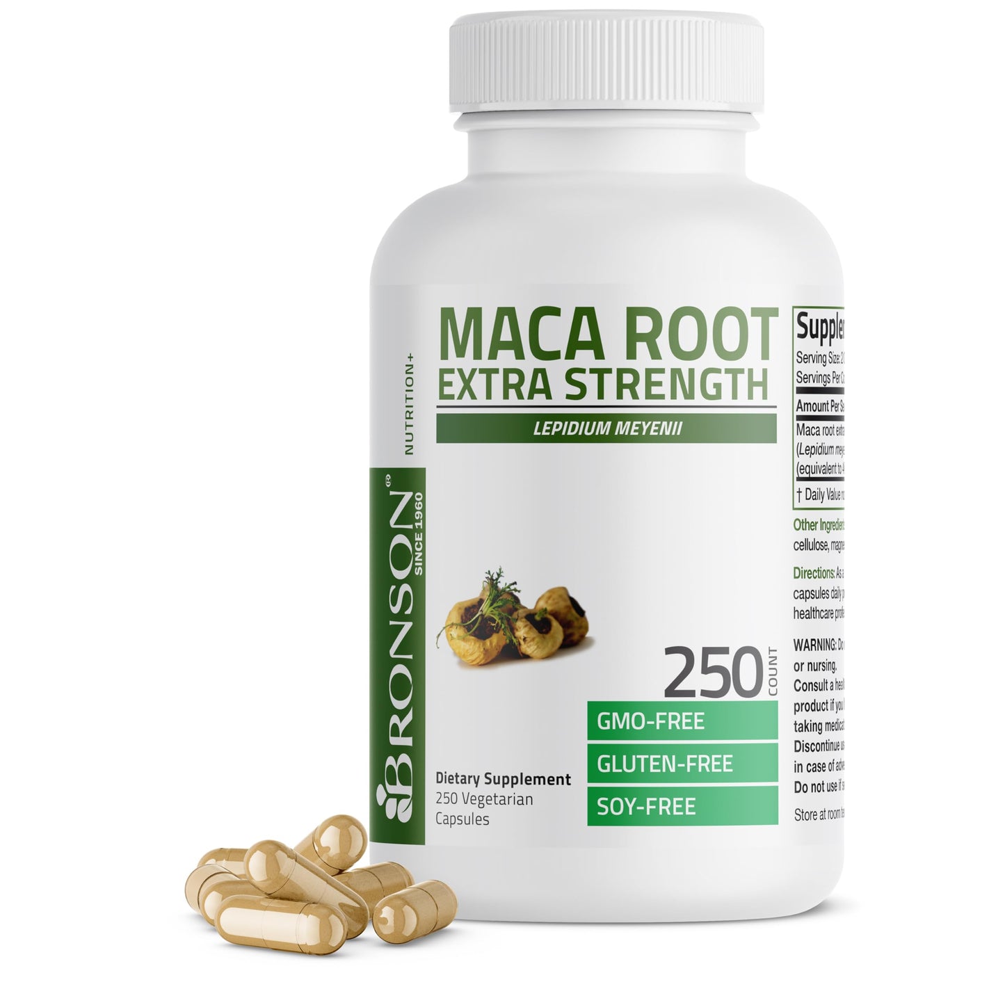 Bronson Maca Root Extra Lepidium Meyenii, Non-GMO, 120 Vegetarian Capsules