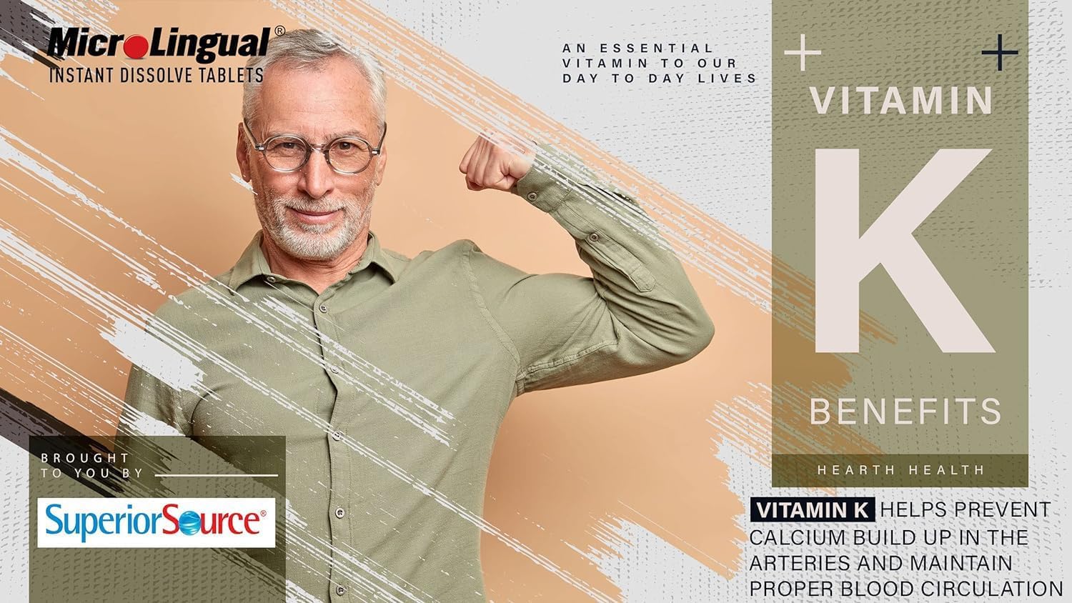 Superior Source Triple K, 3-in-1 Formula, MK-4 500 mcg, MK-7 50 mcg, K1 500 mcg, Quick Dissolve Sublingual Tablets, 30 Count, Healthy Bones and Arteries, Immune & Cardiovascular Support, Non-GMO Nirvana Guru