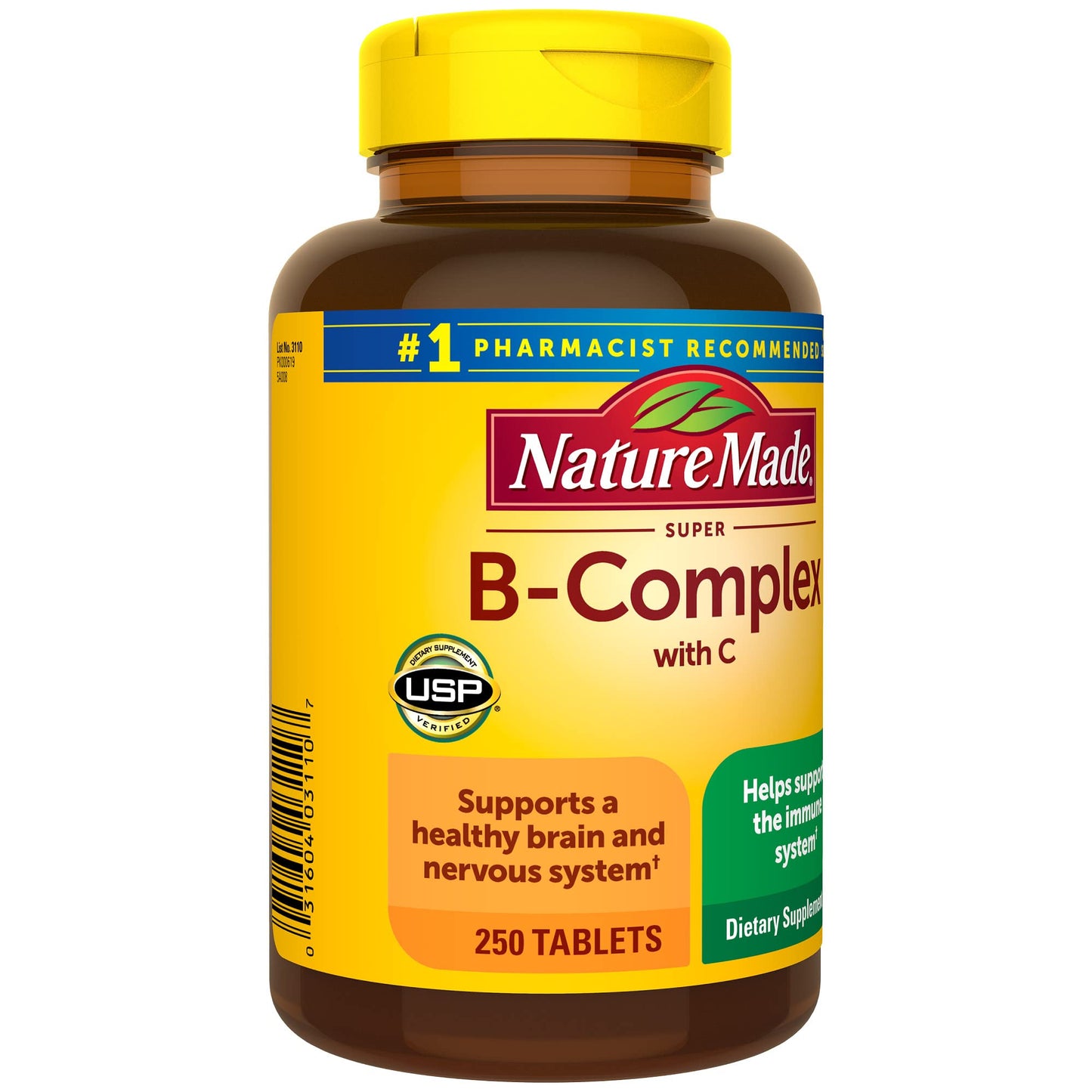 Nature Made Super B Complex with Vitamin C and Folic Acid, Dietary Supplement for Immune Support, 140 Tablets, 140 Day Supply - Nirvana Guru