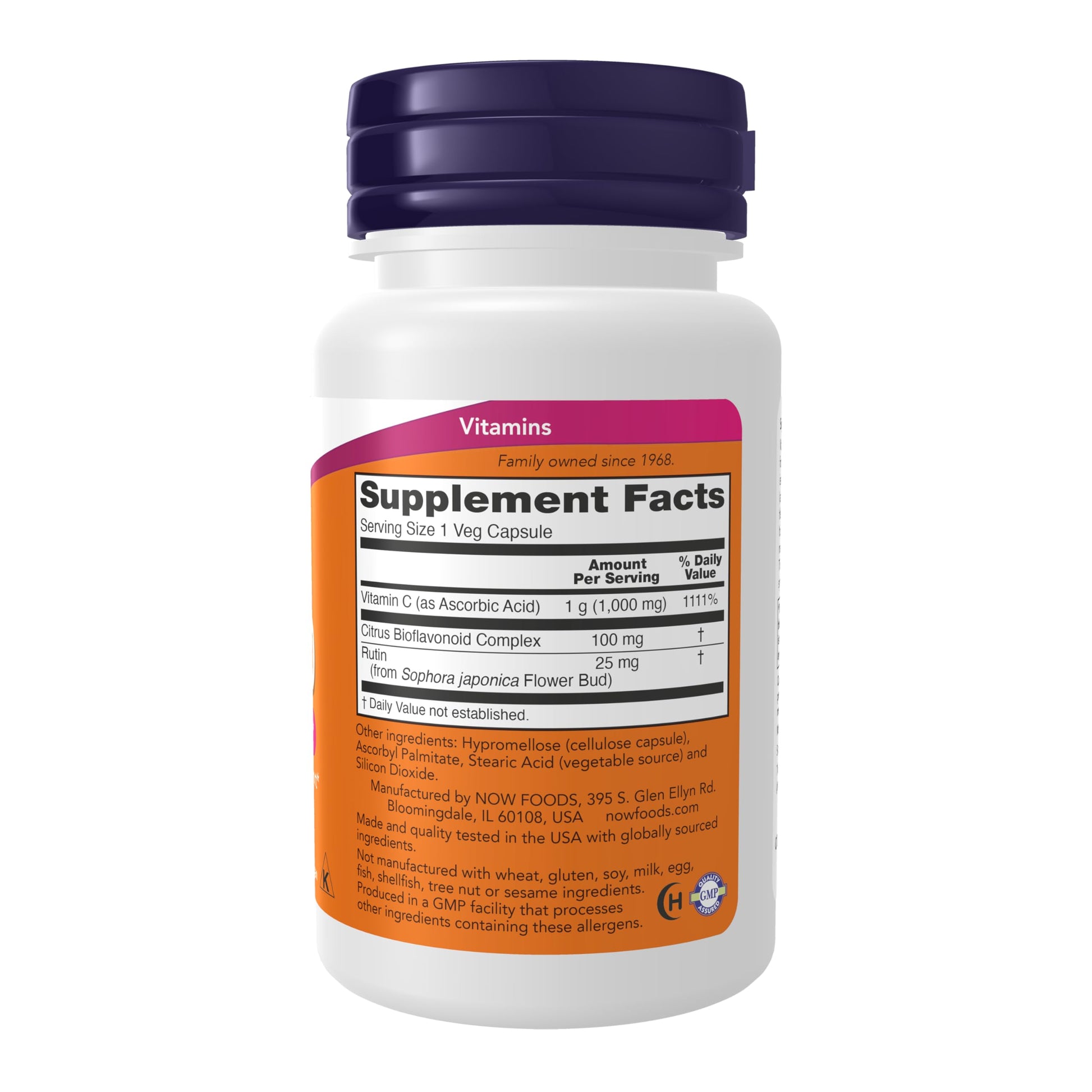 NOW Foods Supplements, Vitamin C-1,000 with 100 mg of Bioflavonoids, Antioxidant protection*, 100 Veg Capsules - Nirvana Guru