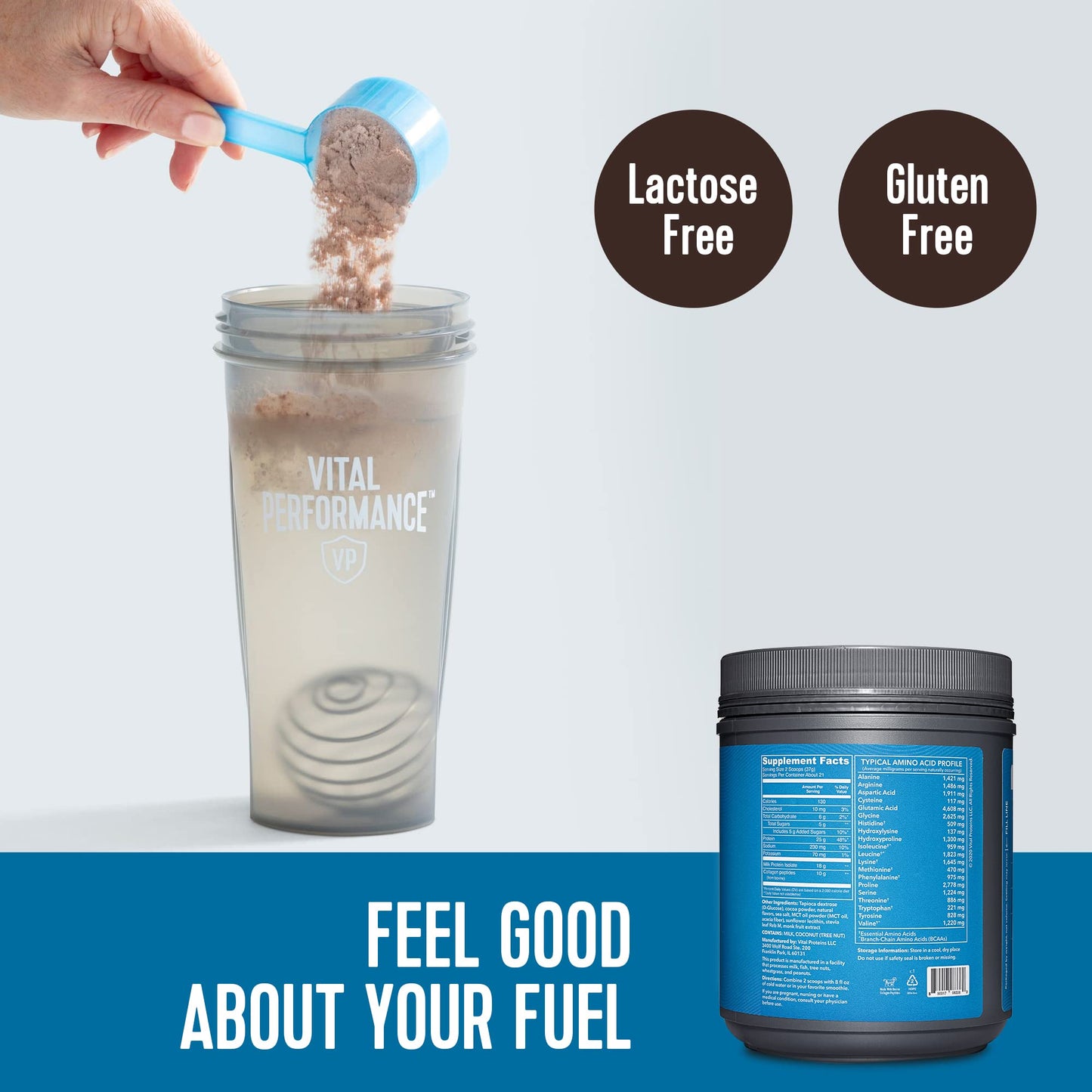 Vital Proteins Performance Powder, Collagen Peptides & Protein Isolate Powder, NSF Certified for Sport, Chocolate, 1.72lb - Nirvana Guru