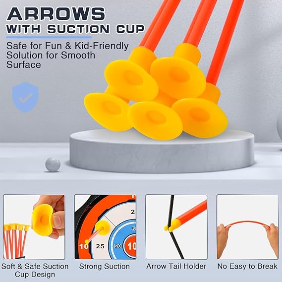 Bow and Arrow Set for Kids, 2-Pack LED Light Up Archery Set with 20 Suction Cup Arrows, Indoor and Outdoor Toy for Boys Girls Age 4-8 8-12 with Standing Target&2 Quivers, Birthday Gift 3-12 Years Old Nirvana Guru