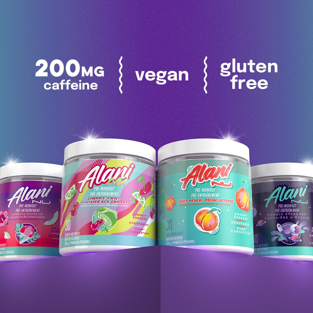 Alani Nu Pre Workout Powder Hawaiian Shaved ICE, Amino Energy Boost, Endurance Supplement, Sugar Free, 200mg Caffeine, L-Theanine, Beta-Alanine, L-Citrulline, 30 Servings Nirvana Guru