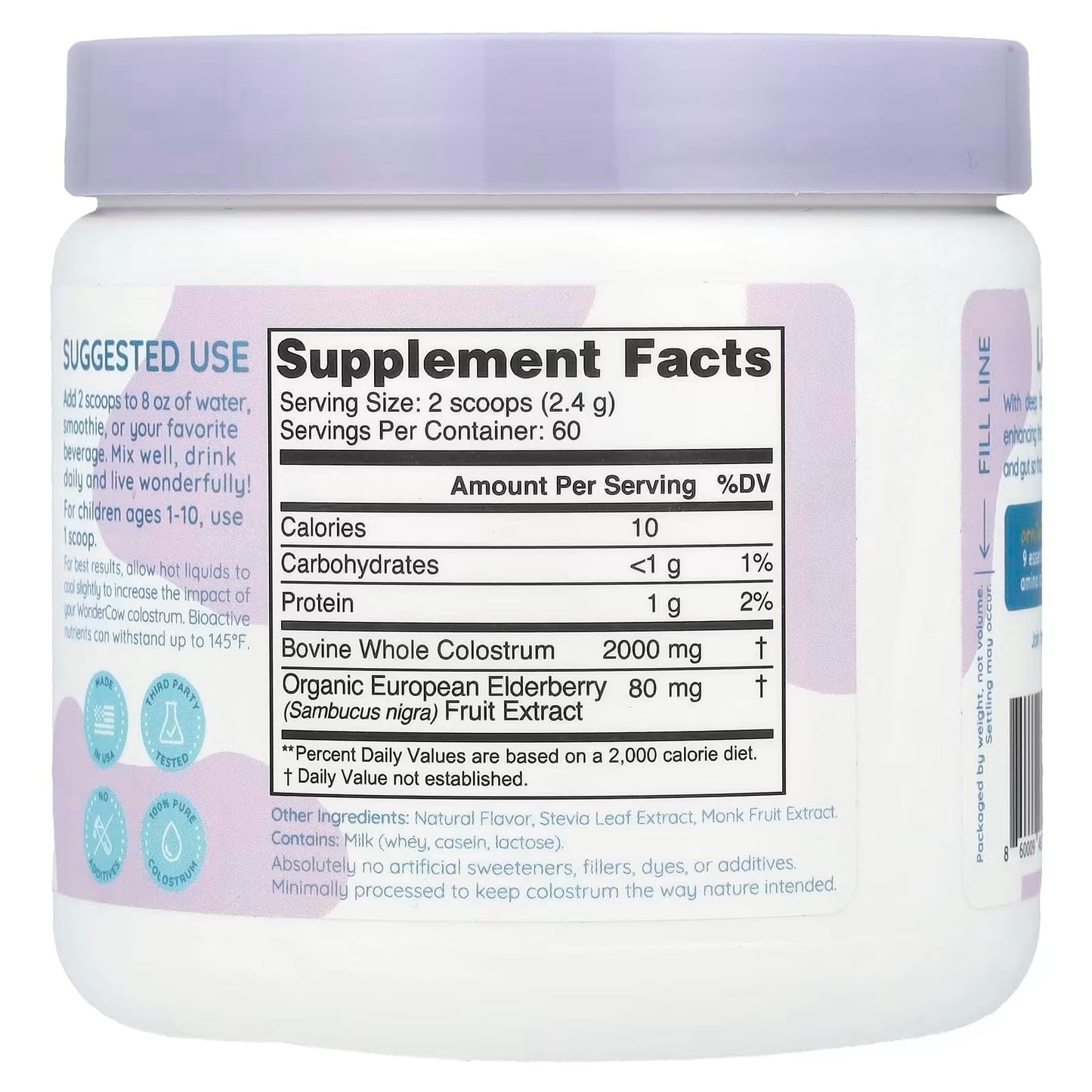 Colostrum Supplement Powder for Gut Health, Immune Support, Muscle Recovery & Wellness | Natural IgG Pure Whole Bovine Colostrum Superfood, Unflavored, 60 Servings Nirvana Guru