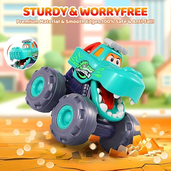 Car Toys for 1 Year Old Boy Gifts, Pull Back Monster Truck Toy Cars for Toddlers 1-3, 1 2 3 One Year Old Boy Birthday Gift 1st Vehicles Kids Stocking Stuffers Toddler Baby Boys Toys 12-18 Months nirvanaguru