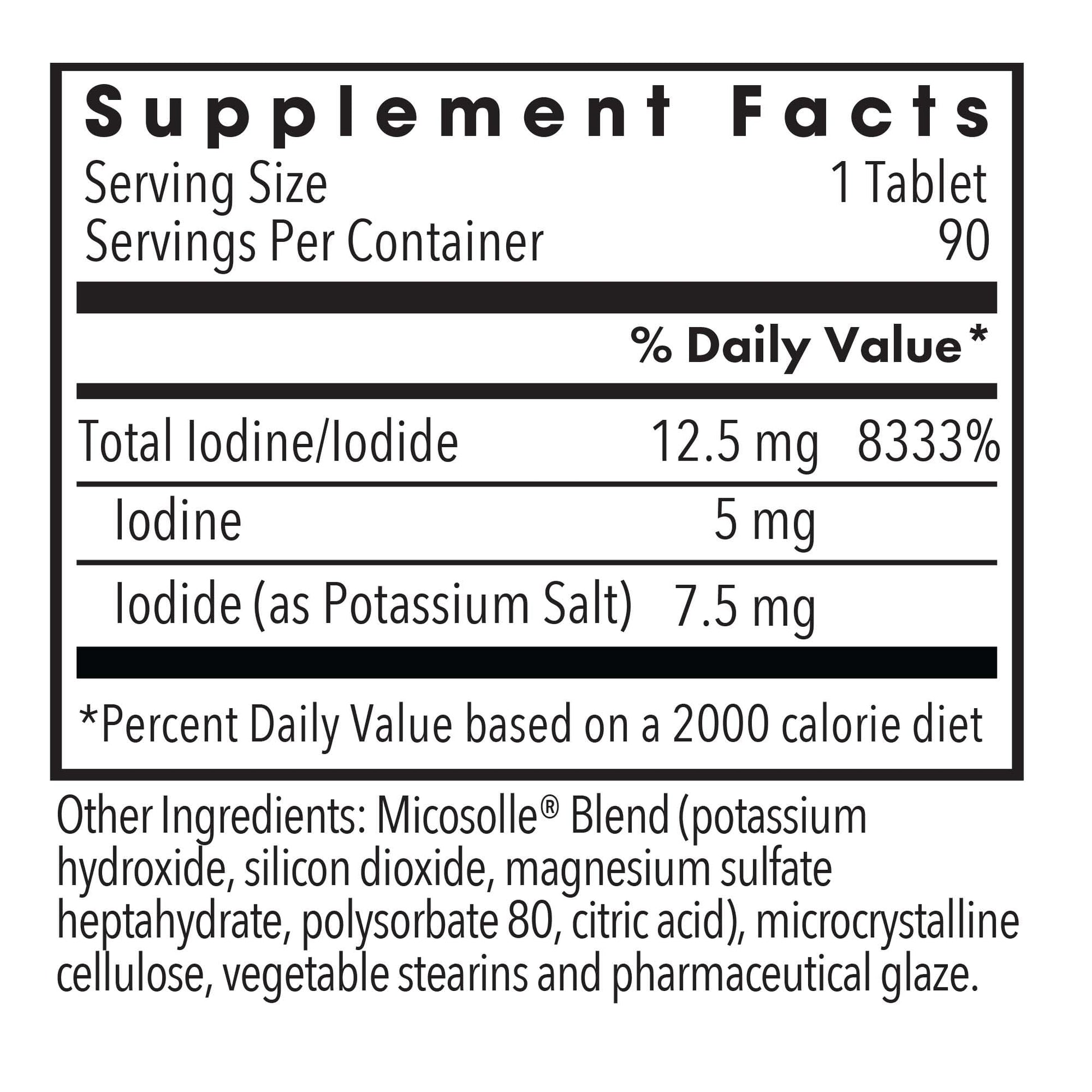 Optimox Iodoral 6.25 mg - Iodine Supplements for Thyroid Support, Potassium Iodide Tablets, Lugol Solution, Daily Vitamins and Minerals, High Potency Iodine Tablets - 90 Tablets 1-Pack Nirvana Guru