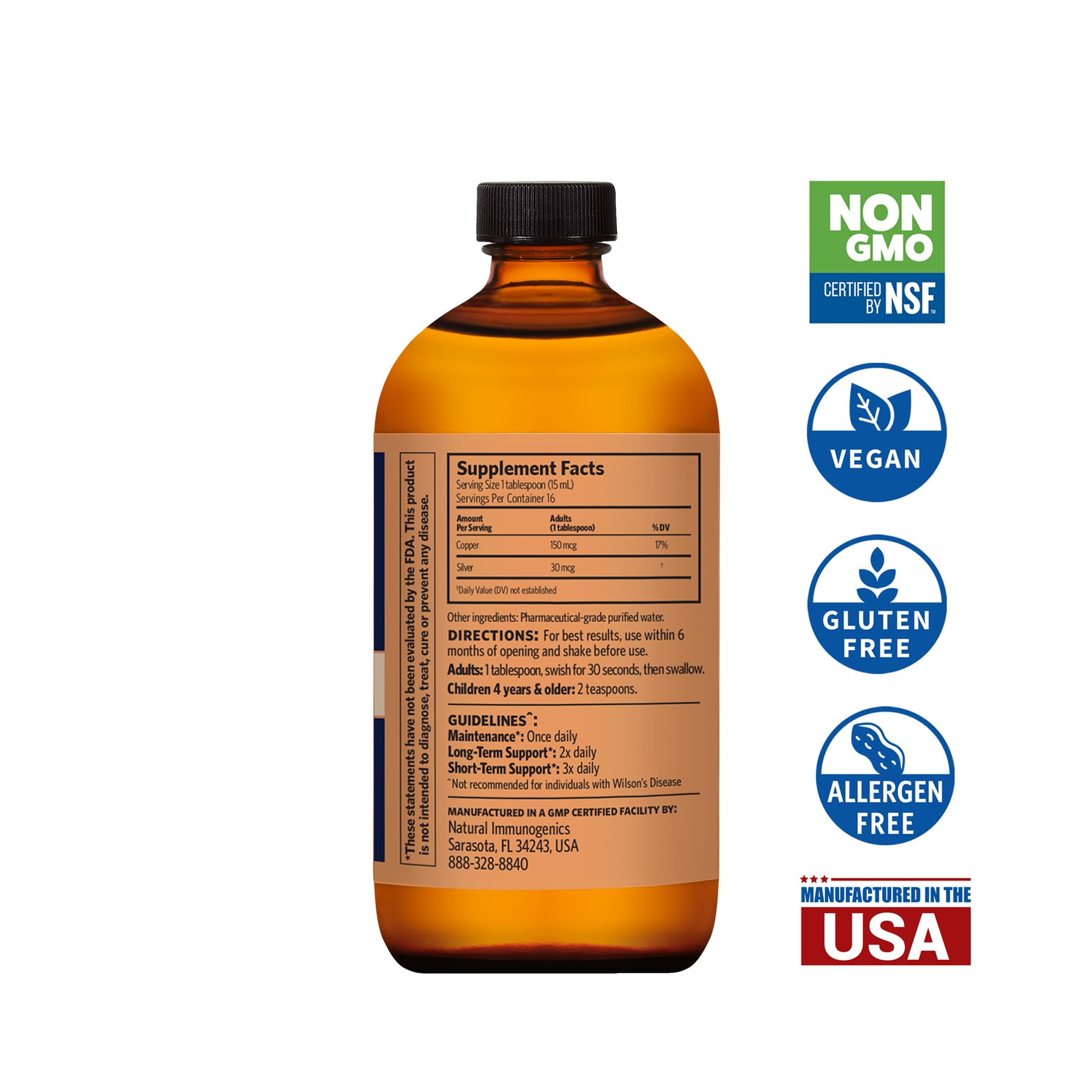 Sovereign Copper Bio-Active Copper Hydrosol, 8oz Nirvana Guru