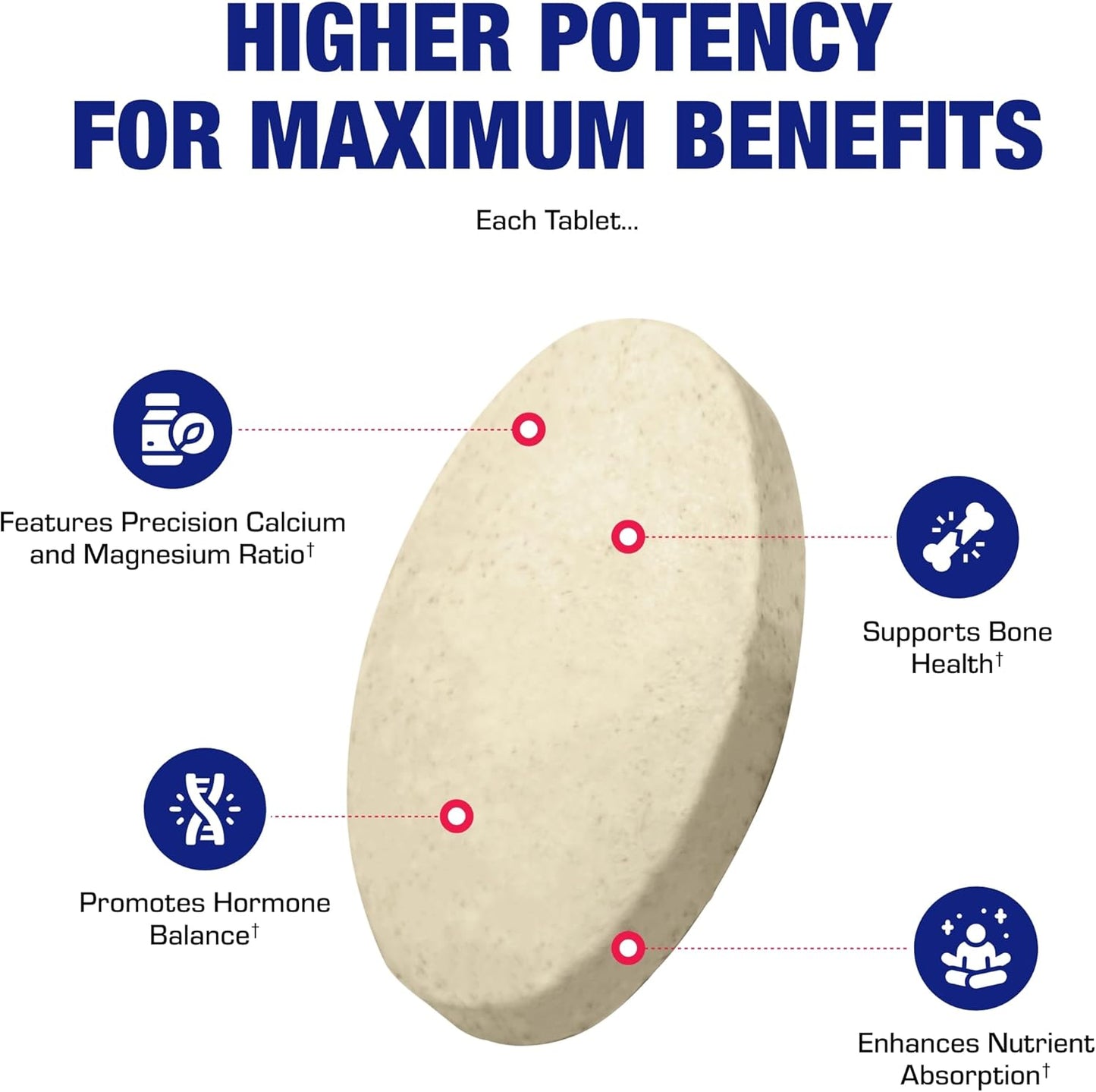 Calcium Magnesium D3 Bone Supplement for Women - Clinical Bone Strength Supplement with Magnesium Calcium Vitamin D3 & Boron Complex for Bone Maintenance - 120 Count Nutra Cal 1:1 Nirvana Guru