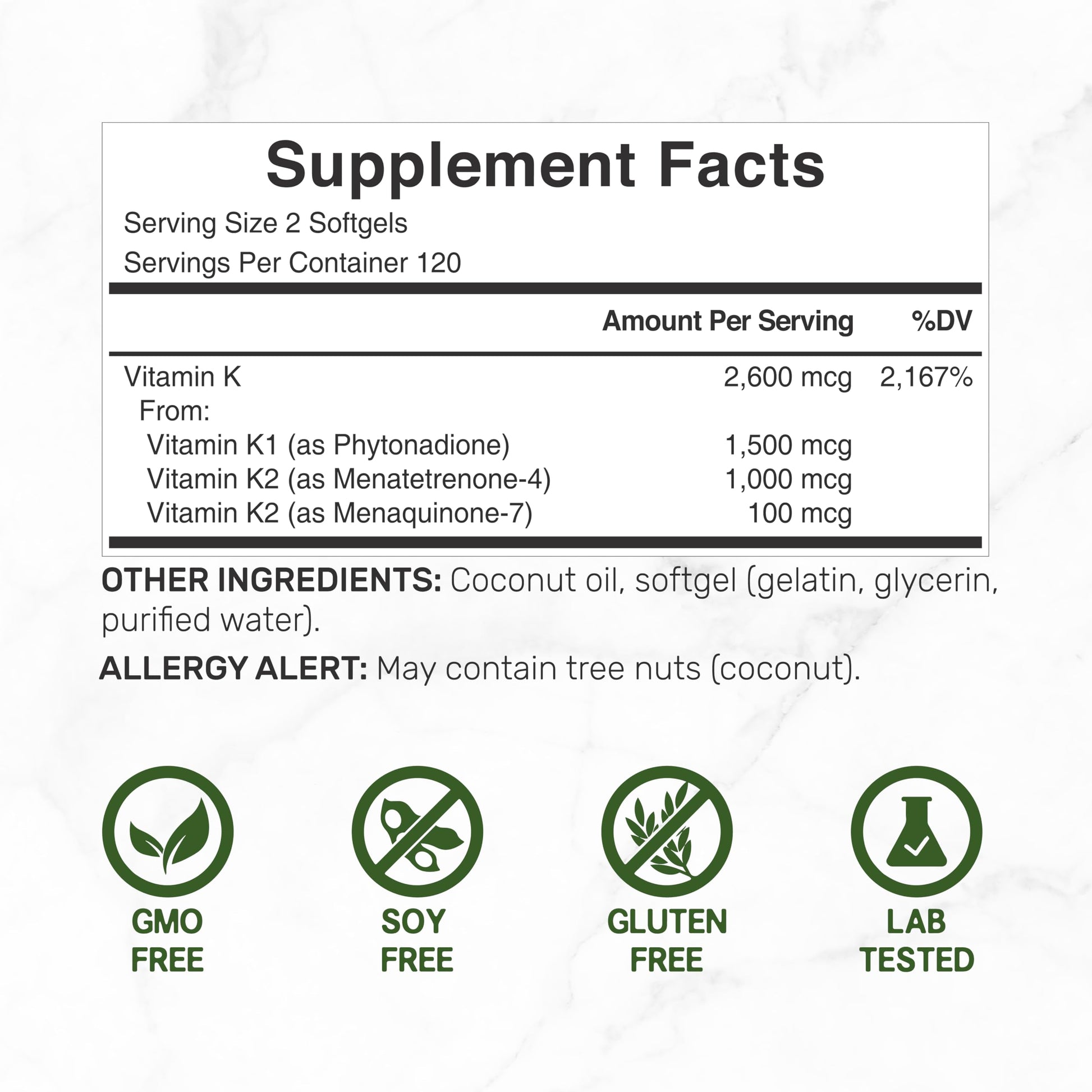 DEAL SUPPLEMENT Vitamin K2 MK-7 200mcg Per Serving, 240 Coconut Oil Softgels | Easily Absorbed Menaquinone-7 Form | Bone, Joint, & Immune Support – Non-GMO Nirvana Guru