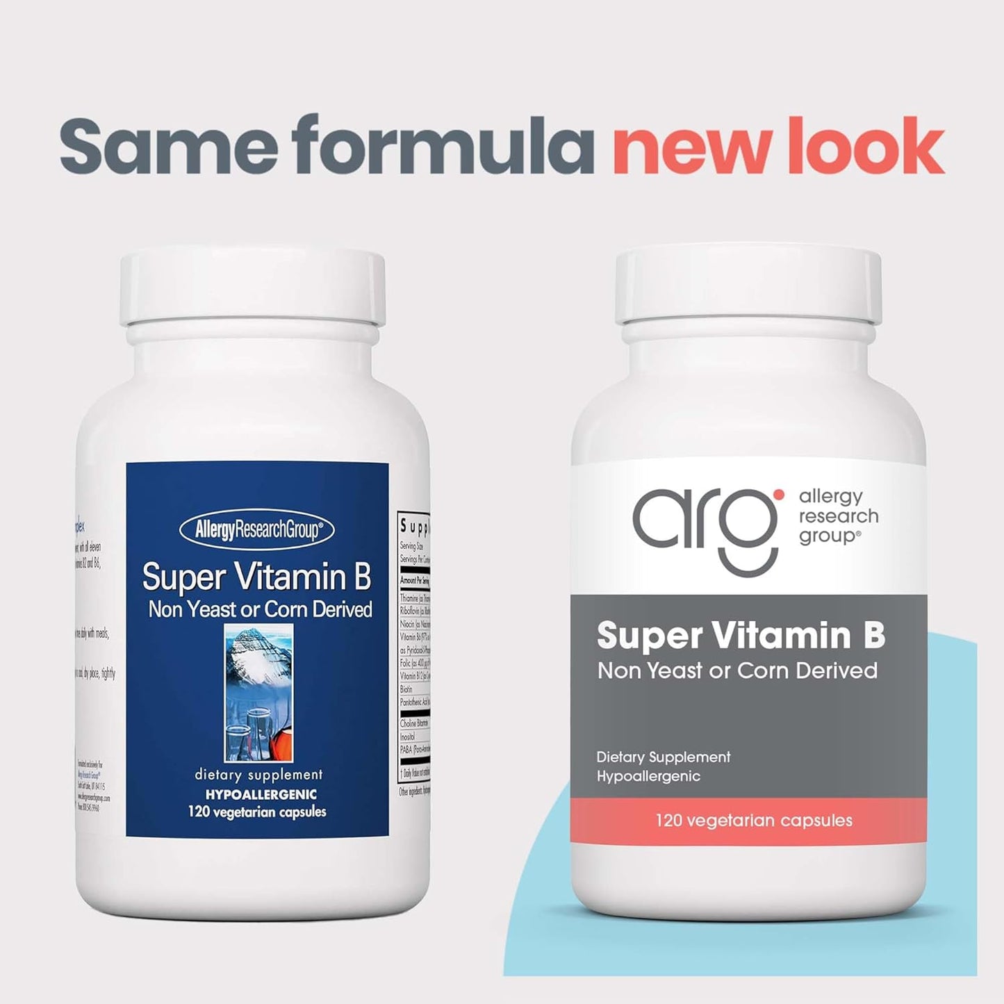 Allergy Research Group Super Vitamin B Supplement - B Vitamin Complex for Men & Women, with Vitamin B12 and B6, Vegetarian Capsules - 120 Count Nirvana Guru