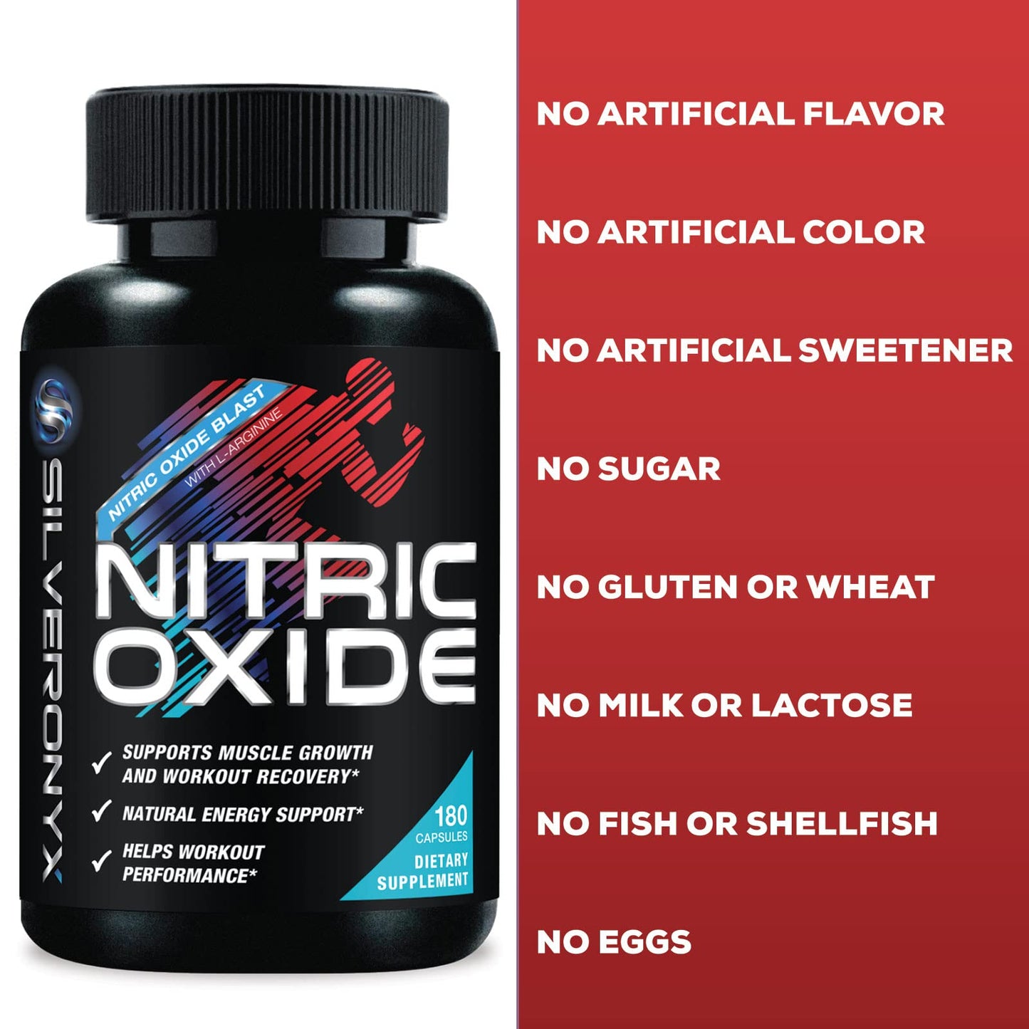 Extra Strength Nitric Oxide Supplement 3X Strength L Arginine, Citrulline Malate, AAKG, Beta Alanine - Premium Muscle Supporting Nitric Booster - Natural Energy & Heart Health Support - 180 Capsules Nirvana Guru