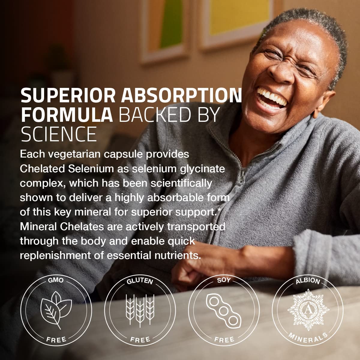 Bronson Selenium 200 mcg – Yeast Free Chelated Amino Acid Complex - Essential Trace Mineral with Superior Absorption, 250 Vegetarian Capsules Nirvana Guru