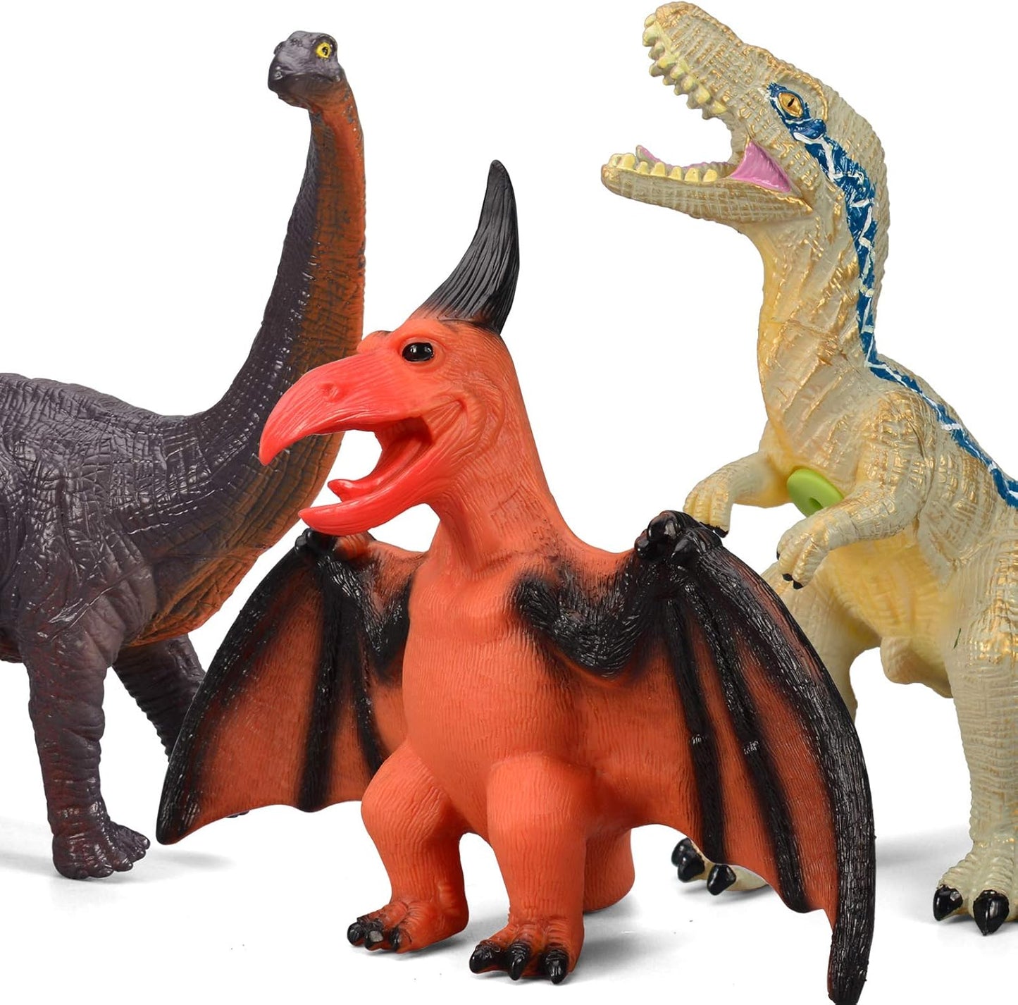 6 Piece Jumbo Dinosaur Toys for Kids 3-5 and Toddlers, Large Soft Dinosaur Toys for Lovers - Perfect Party Favors, Birthday Gifts Nirvana Guru