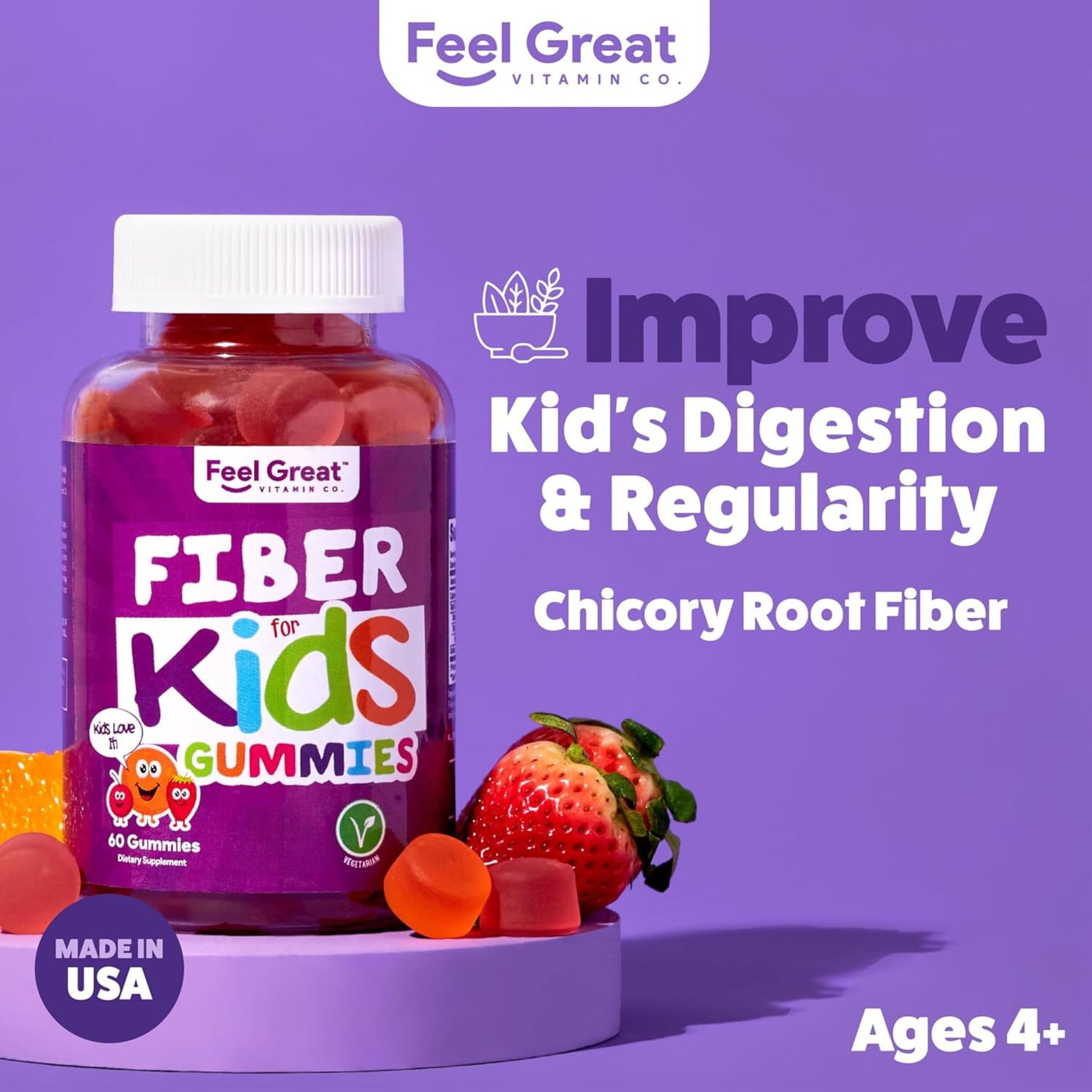 Feel Great Vitamin Co. Complete DHA Gummies for Kids | with Omega 3 6 9 + DHA, Vitamin C | Supports Healthy Brain Function, Vision & Heart Health | Gluten Free, Vegetarian | 60 Gummies Nirvana Guru