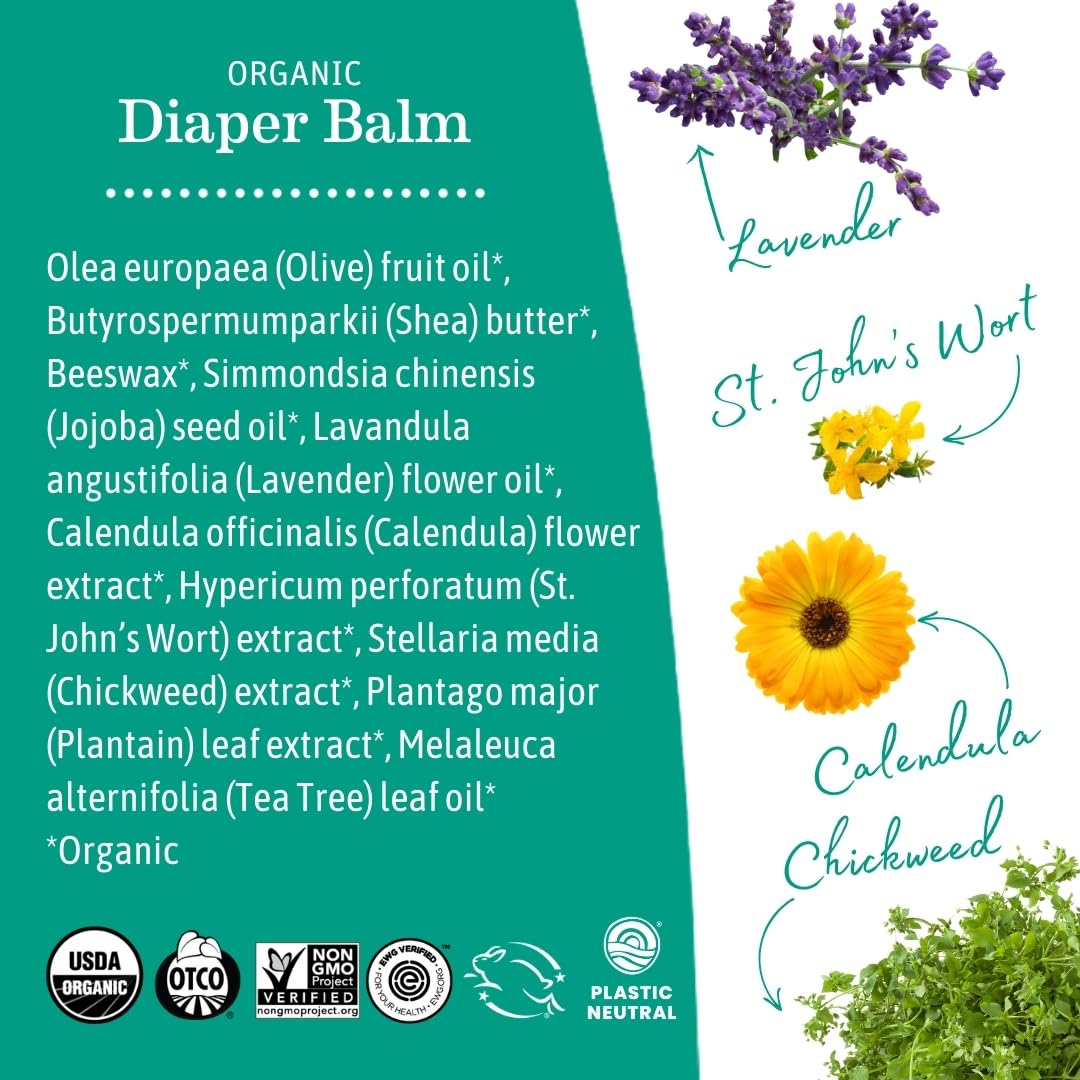 Earth Mama Organic Diaper Balm 2-Ounce | Diaper Cream for Baby | EWG Verified, Petroleum & Artificial Fragrance-Free with Calendula for Sensitive Skin (2-Pack) Nirvana Guru