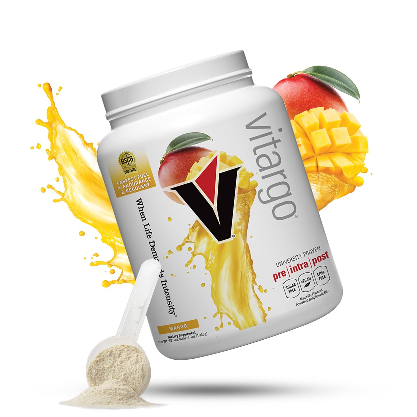 Vitargo Carbohydrate Powder, 2X Faster Absorbing, 4.4 LB Plain, Pre, Intra & Post, Sugar-Free Complex Carb Powder for Recovery, Endurance & Muscle Gain, Made in USA Nirvana Guru