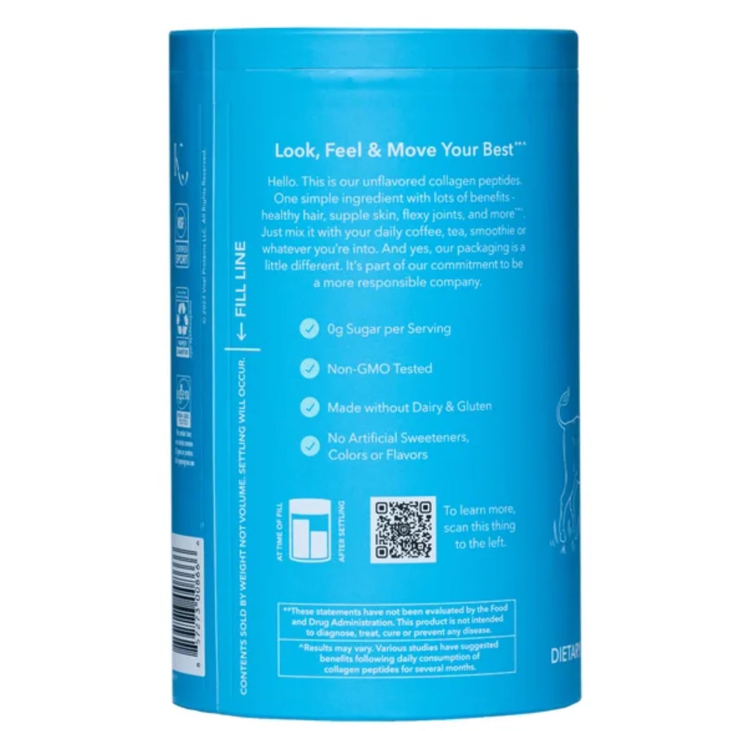 Vital Proteins Natural Whole Nutrition Collagen Peptides - Pasture Raised, Grass Fed, Paleo Friendly, Gluten Free, Single Ingredient - 24 Ounce - Nirvana Guru
