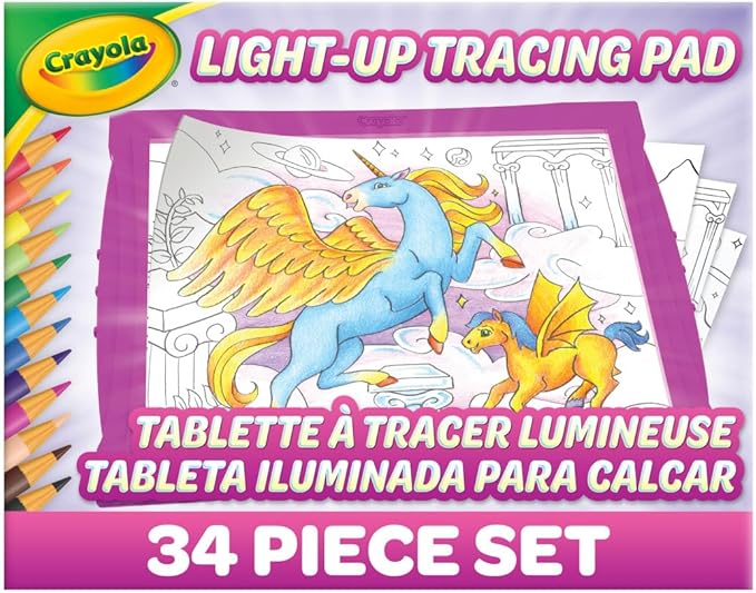 Crayola Light Up Tracing Pad - Pink, Writing & Drawing Art Kit for Kids & Adults, Kids Toys, Tracing Light Box Table, Holiday & Christmas Gifts for Girls & Boys, 6+ Nirvana Guru