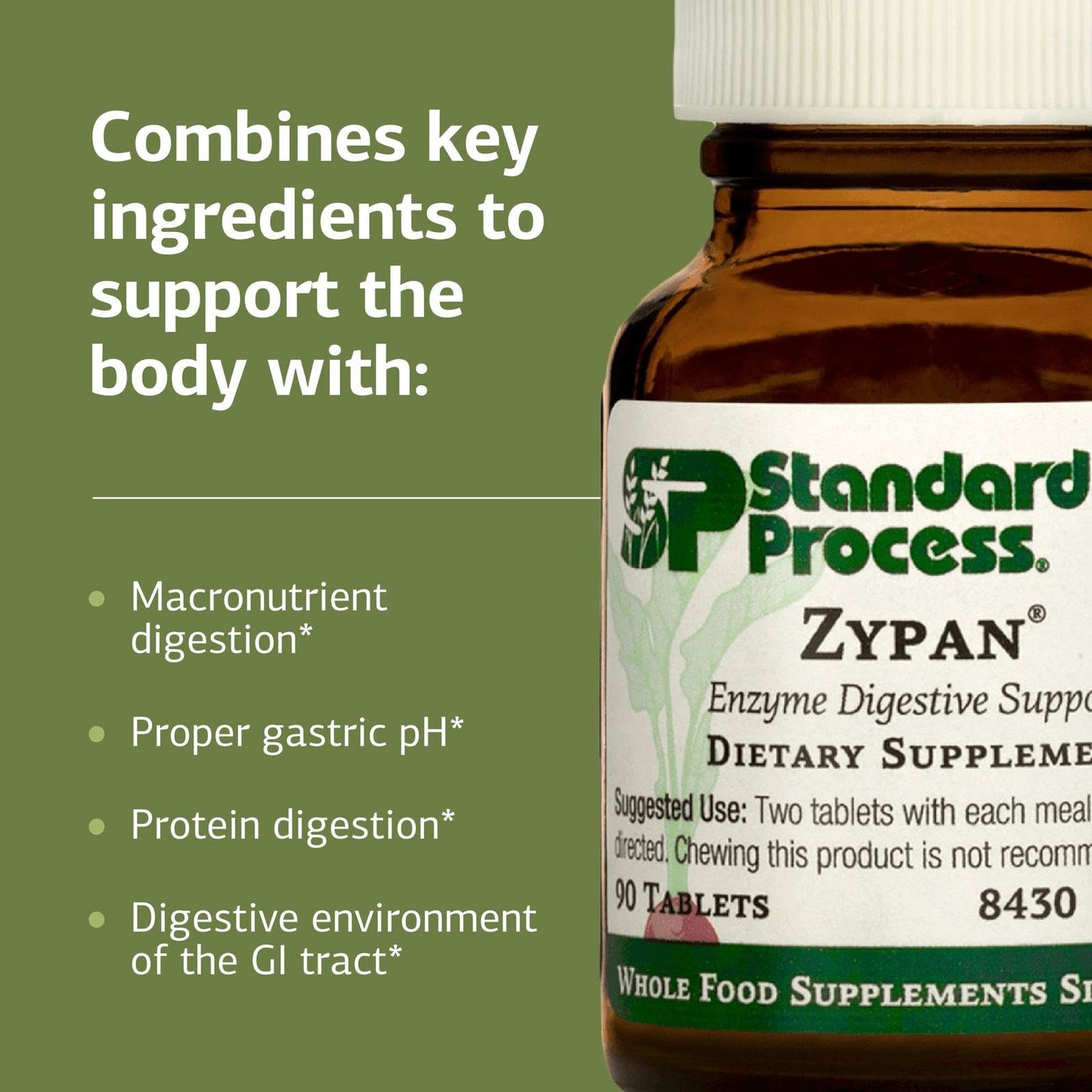 Standard Process Inc. Zypan - Digestive Health Support Supplement - HCI Supplement with Pancreatin, Betaine Hydrochloride & Pepsin - Support Macronutrient Digestion - 330 Tablets Nirvana Guru