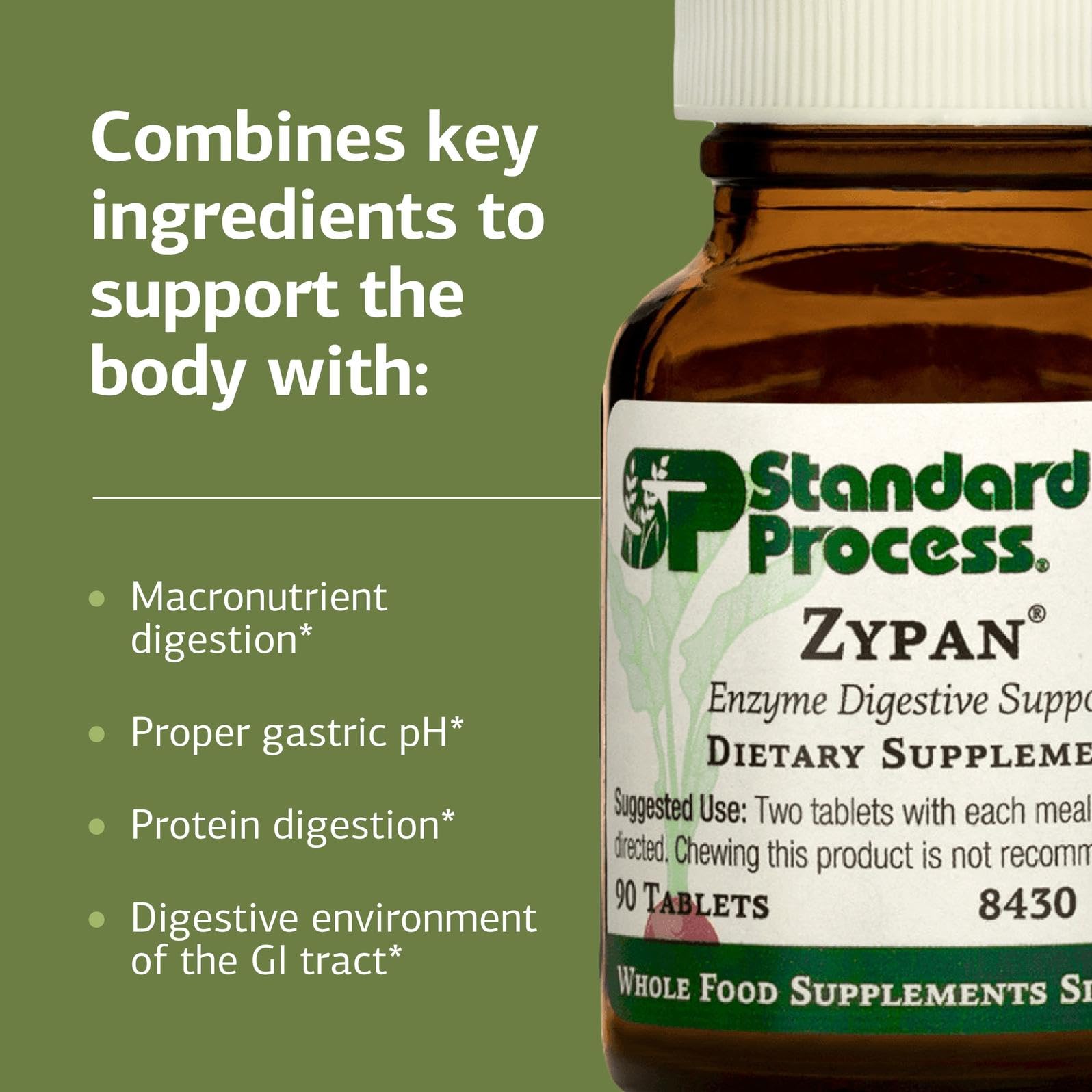 Standard Process Inc. Zypan - Digestive Health Support Supplement - HCI Supplement with Pancreatin, Betaine Hydrochloride & Pepsin - Support Macronutrient Digestion - 330 Tablets Nirvana Guru