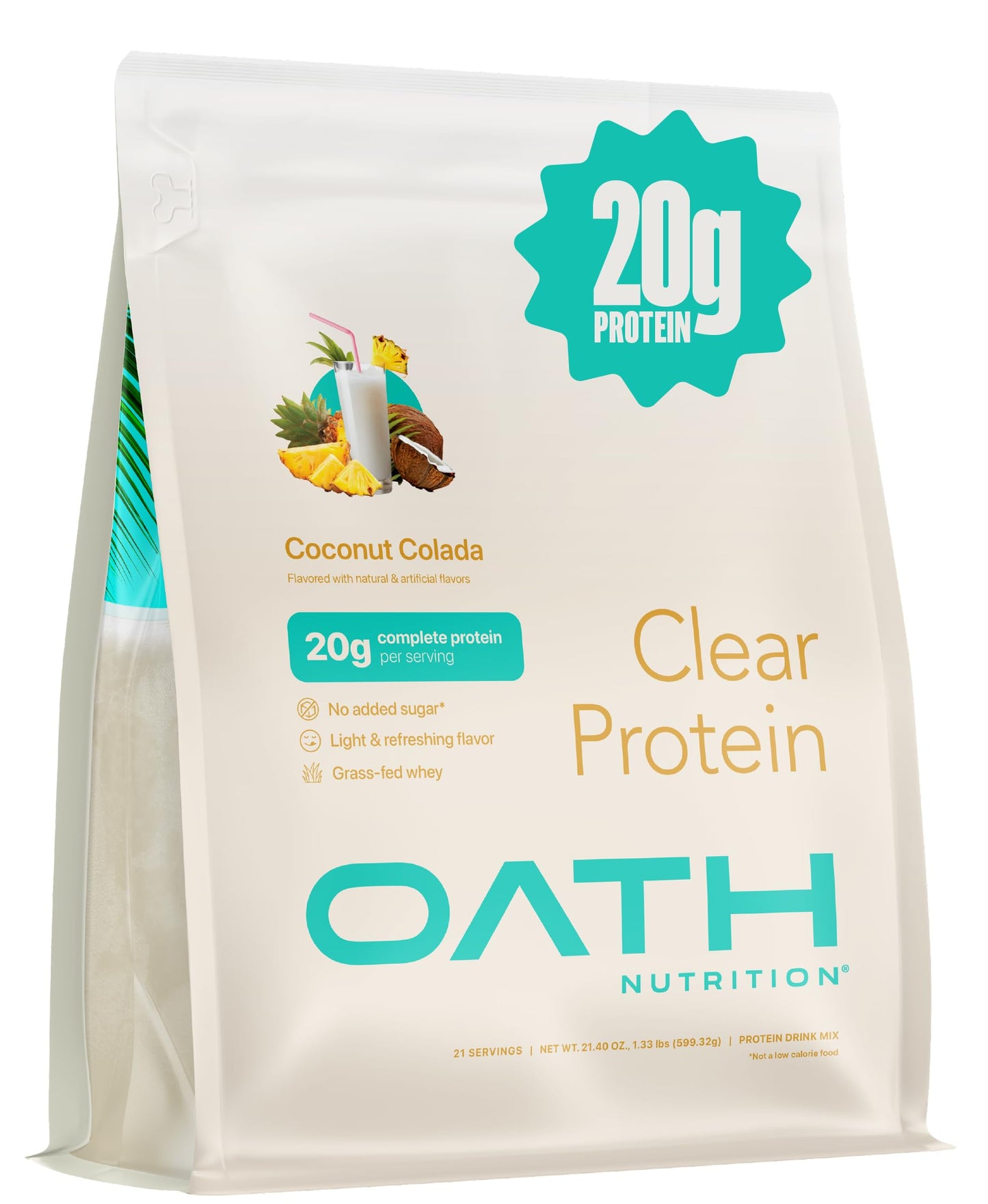 Clear Whey Isolate Protein Powder, Frosty Lemonade, 20g Complete Protein per Serving, No Added Sugar, Grass-Fed, 21 Servings Nirvana Guru