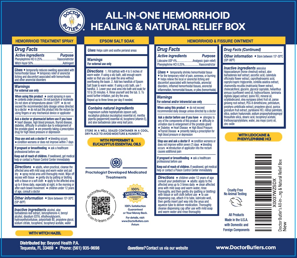 Doctor Butler’s Hemorrhoid & Fissure Ointment – Hemorrhoid Treatment and Hemorrhoid Cream with Lidocaine and Phenylephrine HCI for Fast Acting Relief of Pain, Swelling, Discomfort, and Itching (1 oz.)