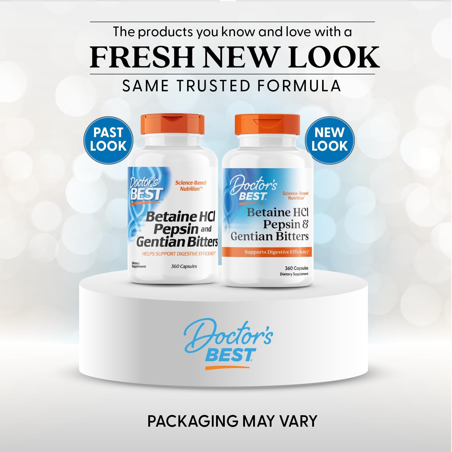 Doctor's Best Betaine HCI Pepsin & Gentian Bitters, Digestive Enzymes for Protein Breakdown & Absorption, Non-GMO, Gluten Free, 360 Count (Pack of 1) - Nirvana Guru