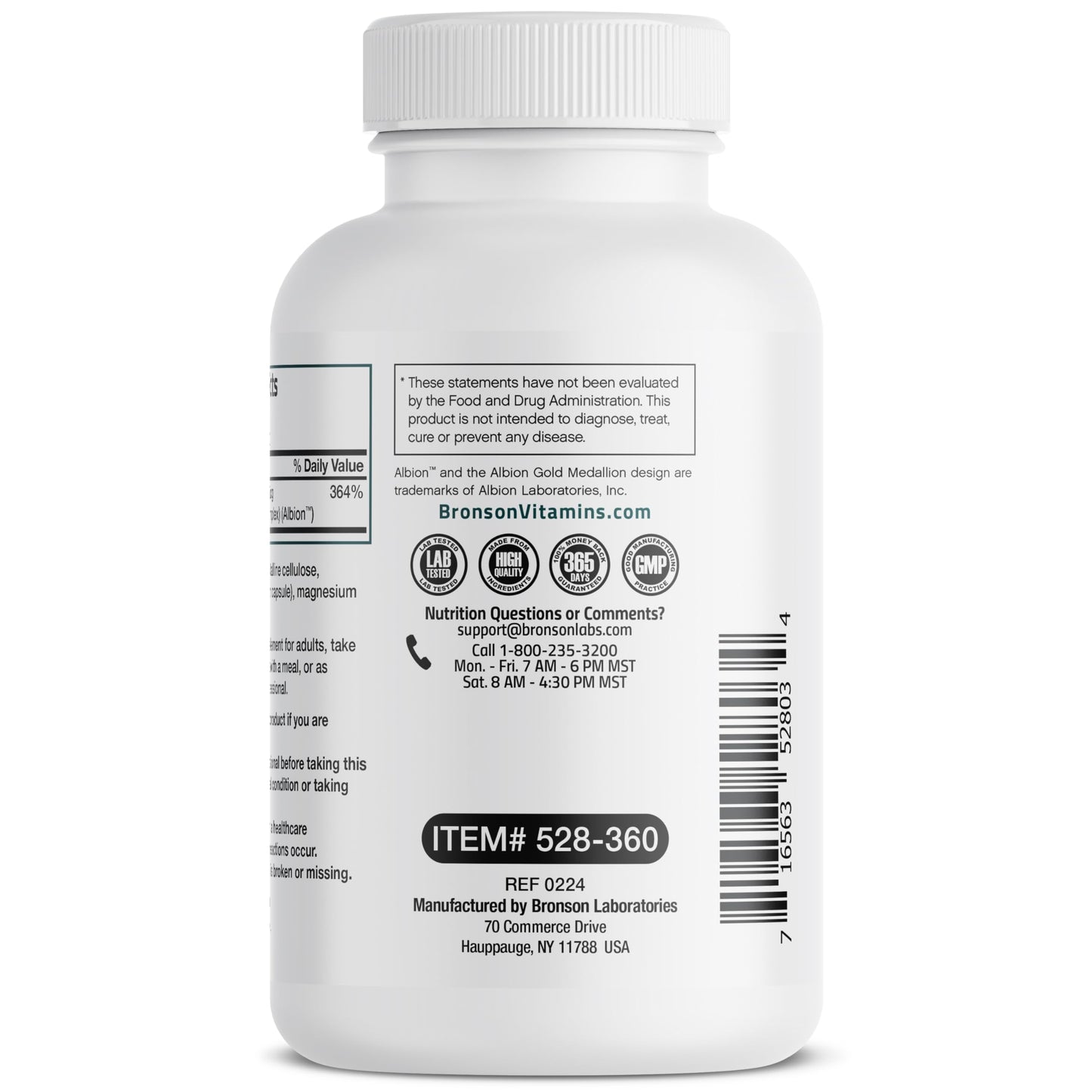 Bronson Selenium 200 mcg – Yeast Free Chelated Amino Acid Complex - Essential Trace Mineral with Superior Absorption, 250 Vegetarian Capsules Nirvana Guru