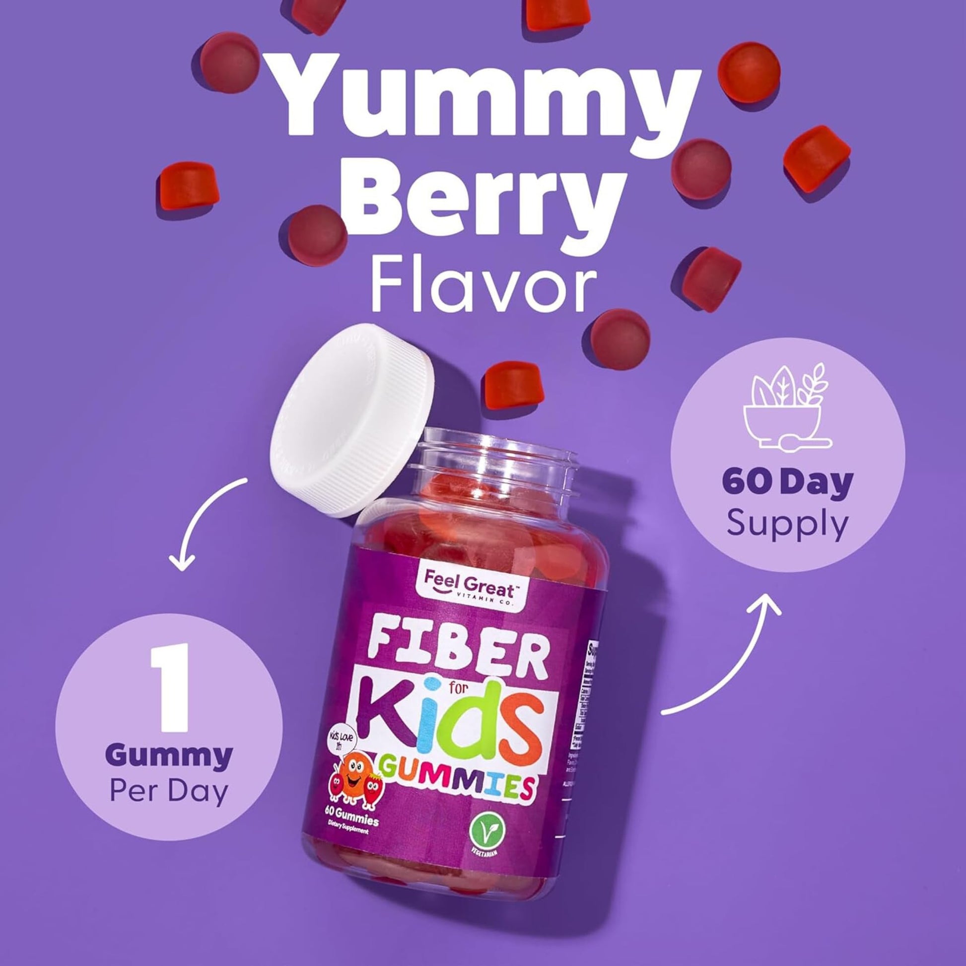 Feel Great Vitamin Co. Complete DHA Gummies for Kids | with Omega 3 6 9 + DHA, Vitamin C | Supports Healthy Brain Function, Vision & Heart Health | Gluten Free, Vegetarian | 60 Gummies Nirvana Guru