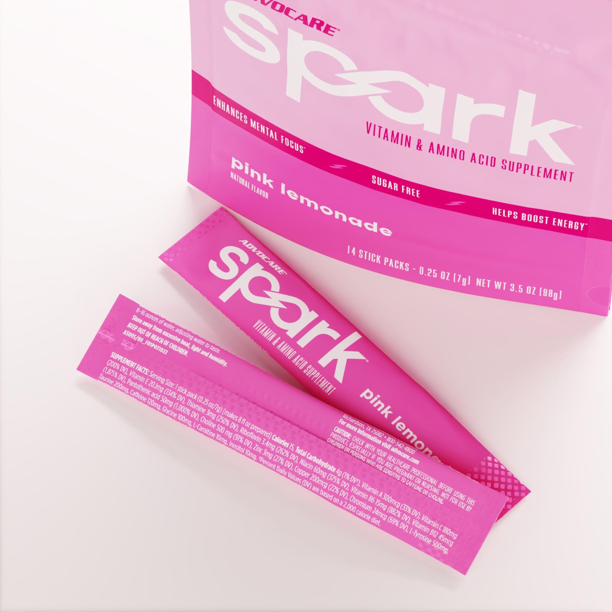 AdvoCare Spark Vitamin & Amino Acid Supplement - Focus & Energy Drink Powder Mix with Vitamin A, B-6, C & E - Also Includes L-Carnitine & L-Tyrosine - Fruit Punch - 10.5 oz Nirvana Guru