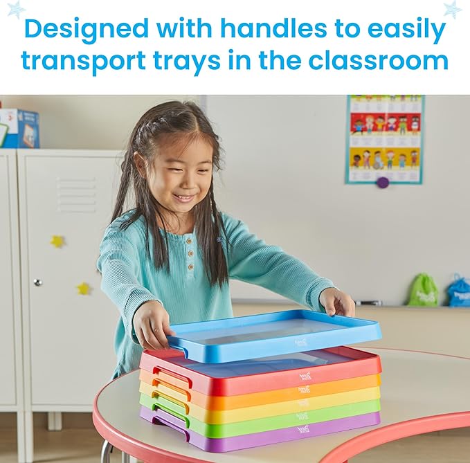 hand2mind Magnetic Dry Erase Activity Trays, Stackable Trays for Classroom, Magnetic Letter Trays, White Boards for Kids, Science of Reading Classroom Materials, Teacher Classroom Supplies Nirvana Guru