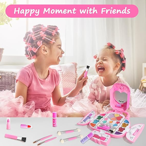 Topsolid Kids Makeup Kit With Mirror - Real Washable Makeup Set for Girls 5-8, Princess Toys Cosmetic Set, Christmas & Birthday Gifts for 3-8 Year Old Girls nirvanaguru