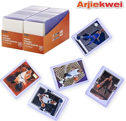 400 Card Sleeves Top Loaders for Cards, Arjiekwei 3"X4" Baseball Cards Protectors Hard Plastic, Premium Toploaders Holder for Trading Sports Football Game Card(200 Top Loaders + 200 Penny Sleeves) nirvanaguru