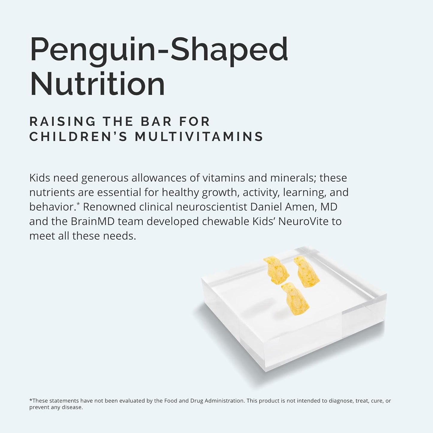 BRAINMD Dr Amen Kids’ NeuroVite, Orange Flavor - 120 Penguin-Shaped Chewables - Multivitamin & Mineral Supplement - Promotes Healthy Development & Growth - Gluten Free - 60 Servings Nirvana Guru